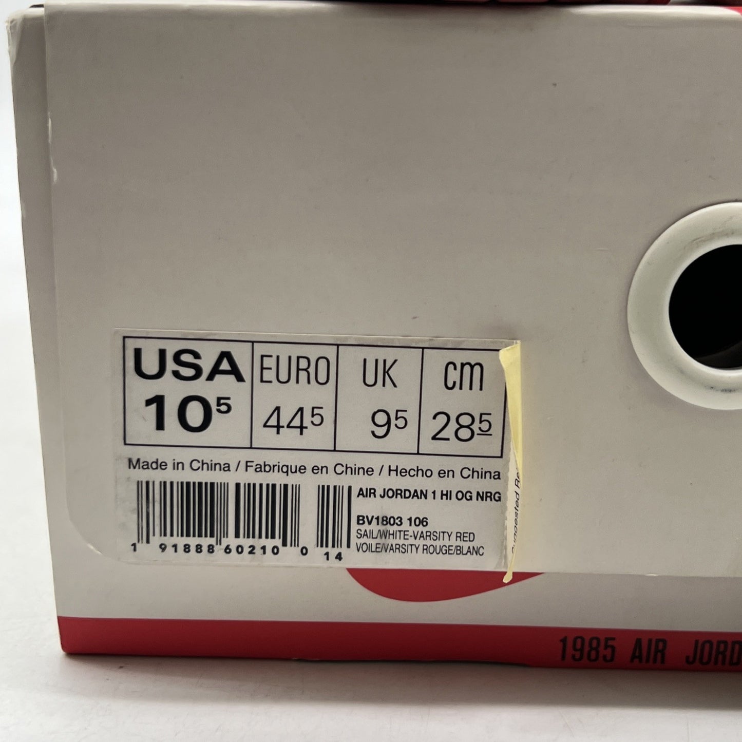 Size 10.5 - Air Jordan 1 Retro High OG Nigel Sylvester 2018 (BV1803-106)