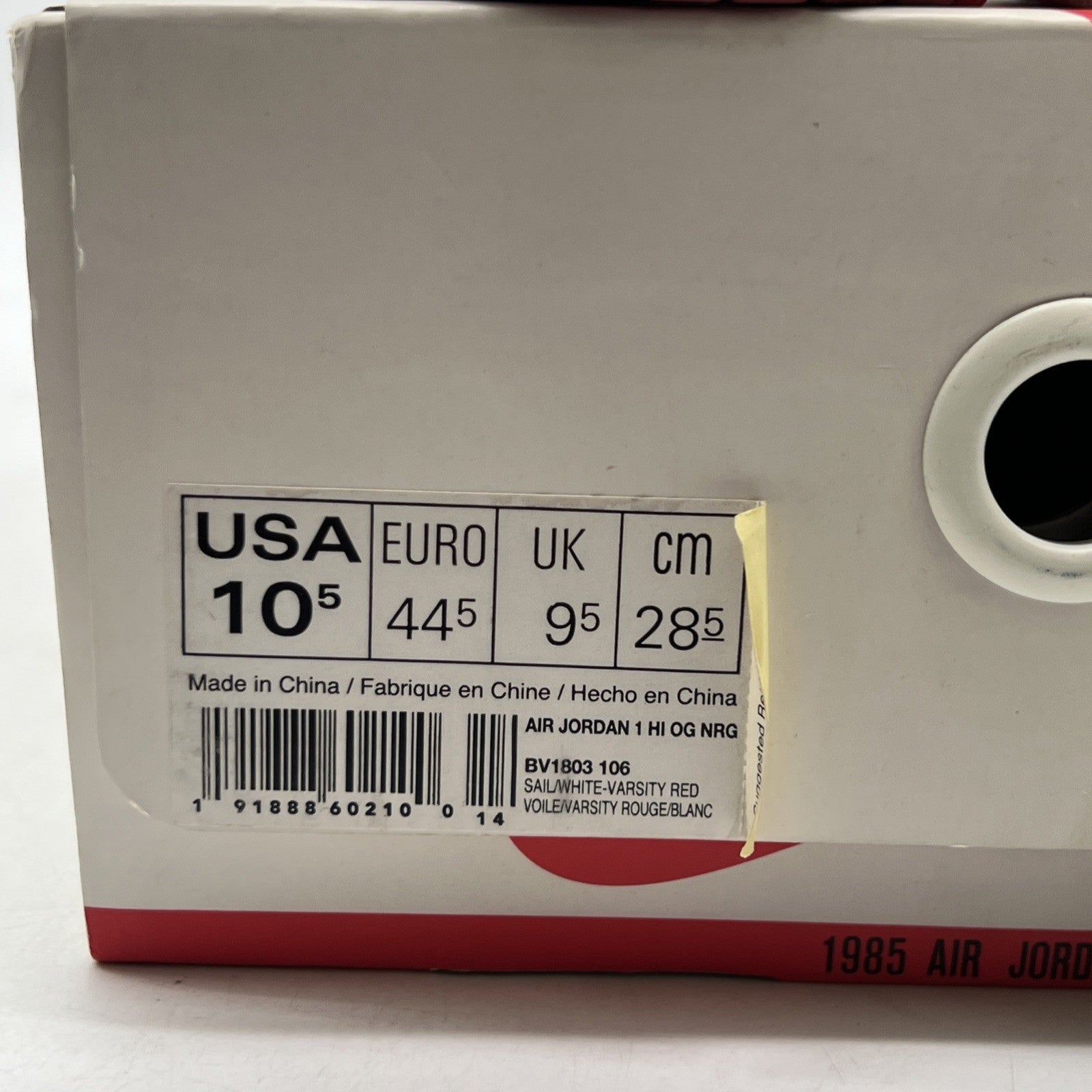 Size 10.5 - Air Jordan 1 Retro High OG Nigel Sylvester 2018 (BV1803-106)