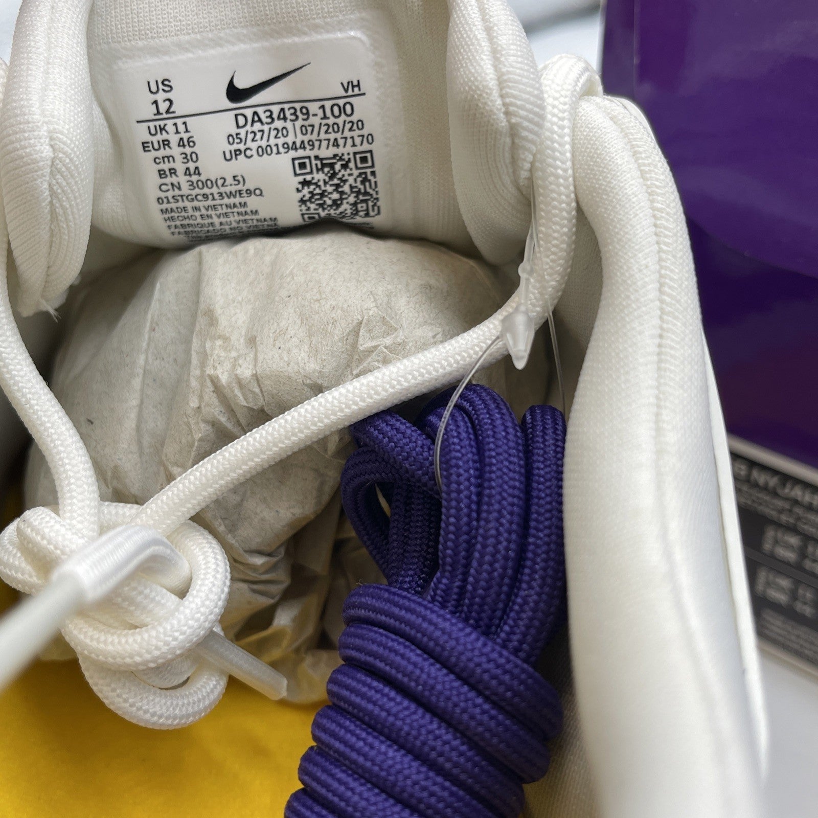 Size 12 - Nike NBA x Nyjah Free 2 SB Lakers White Leather (DA3439-100)