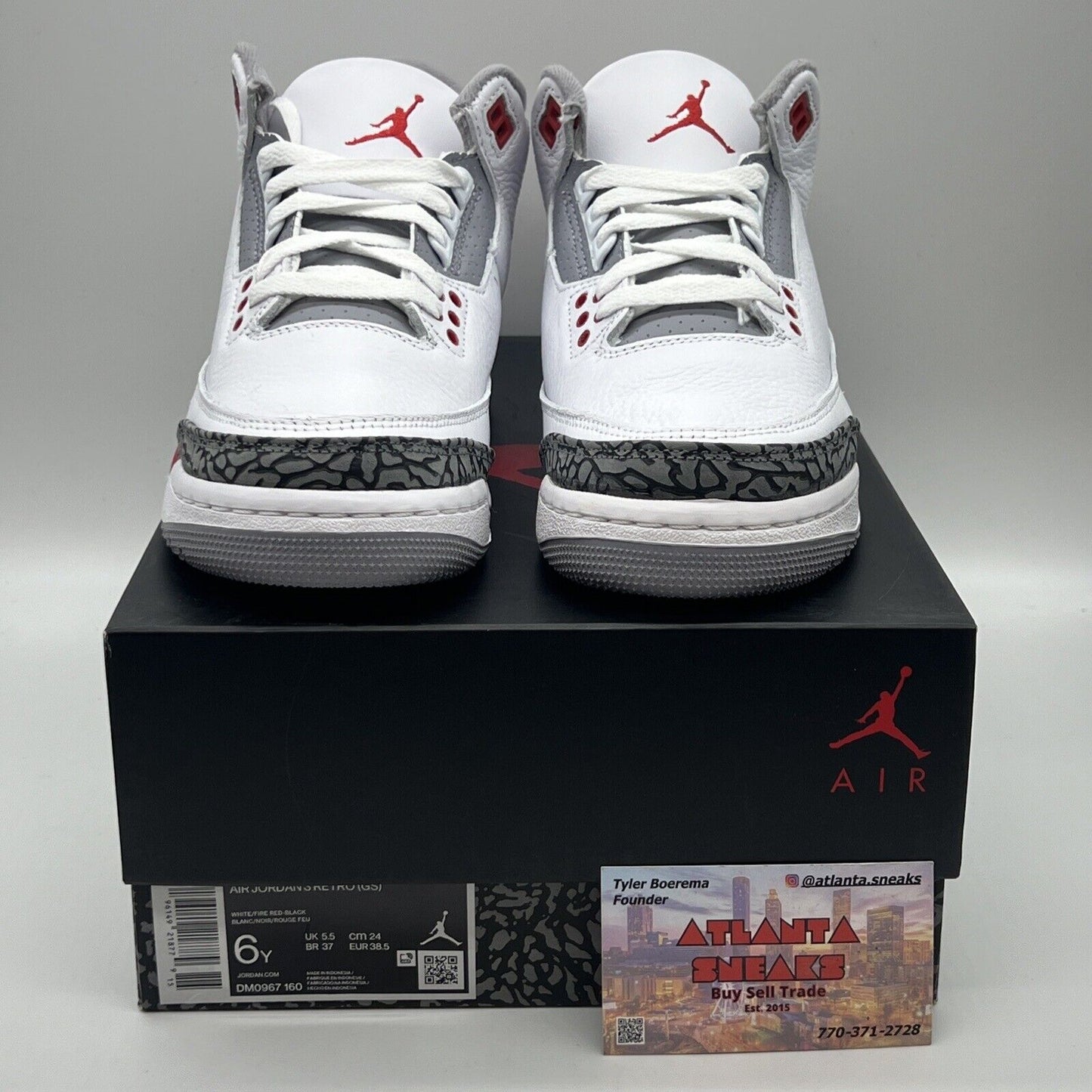 Size 6 - Jordan 3 Retro Mid Fire Red Brand New Og All Red White Cement