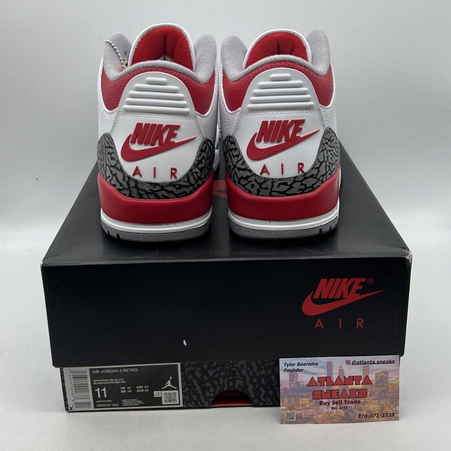 Size 11 - Jordan 3 Retro Mid Fire Red Brand New Og All