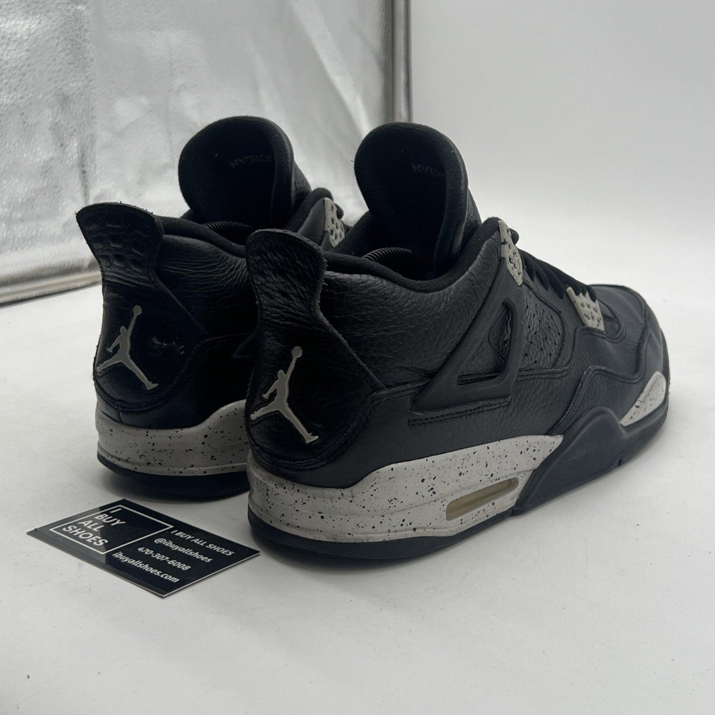 Size 10.5 - Air Jordan 4 Retro LS oreo 2015 (314254-003)