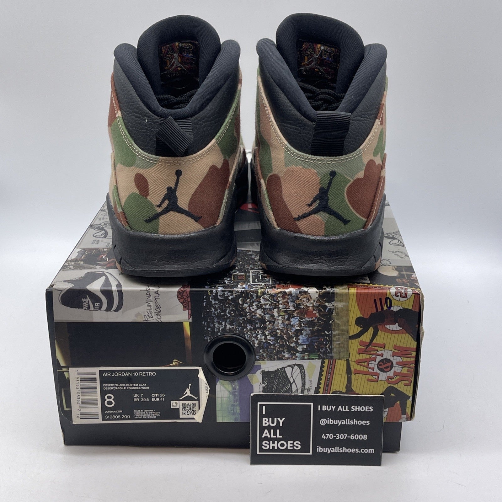 Size 8 - Air Jordan 10 Retro Desert Camo Brown Green Suede (310805-200)