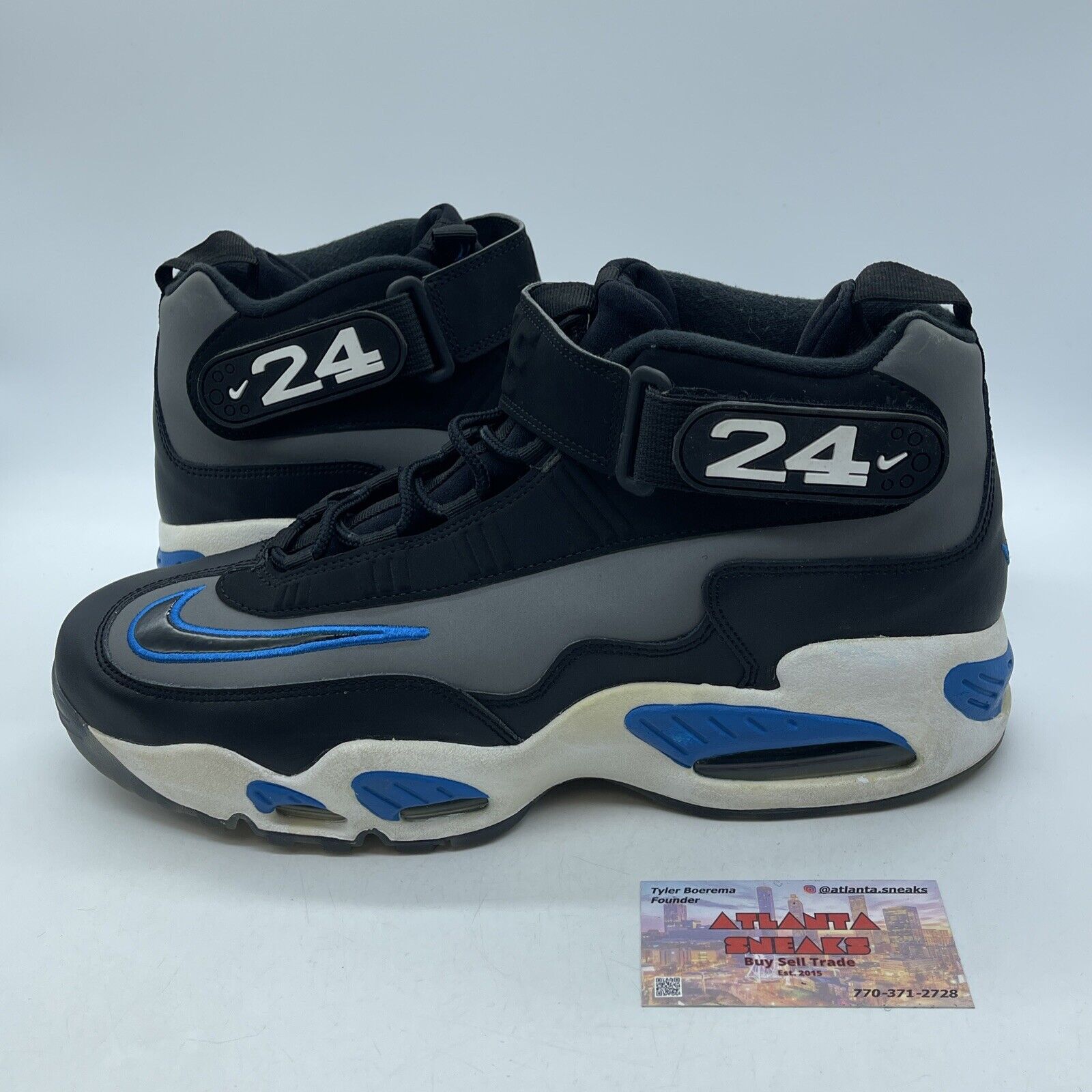 Size 13 - Nike Air Griffey Max 1 Blue Black White Leather Suede (354912-009)
