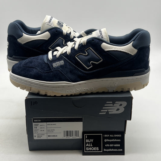 Size 10 - New Balance 550 Suede Indigo Navy Blue Sneakers Shoes (BB550SLA)