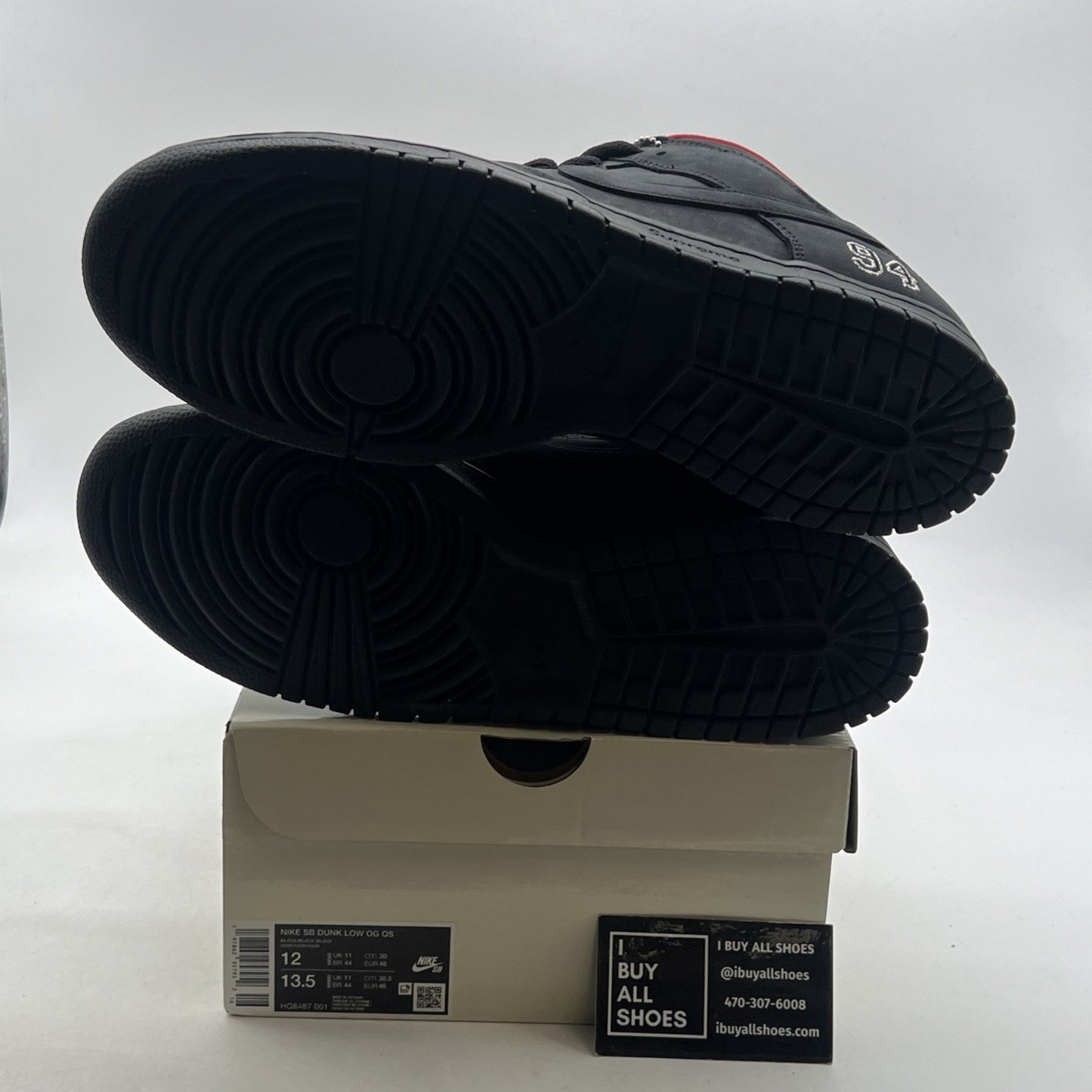 Size 12 - Nike Supreme x Dunk SB Low Black (HQ8487-001)