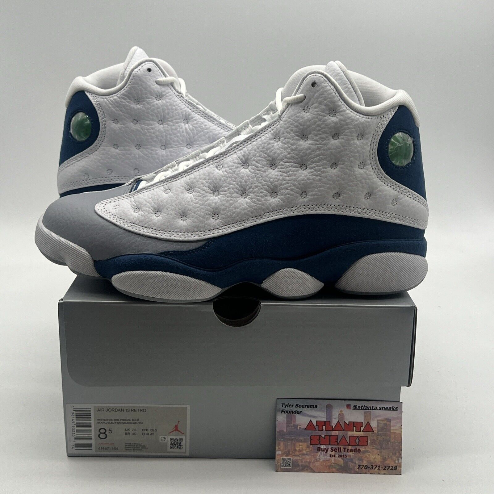 Size 8.5 - Air Jordan 13 Retro Mid French Blue (414571-164)