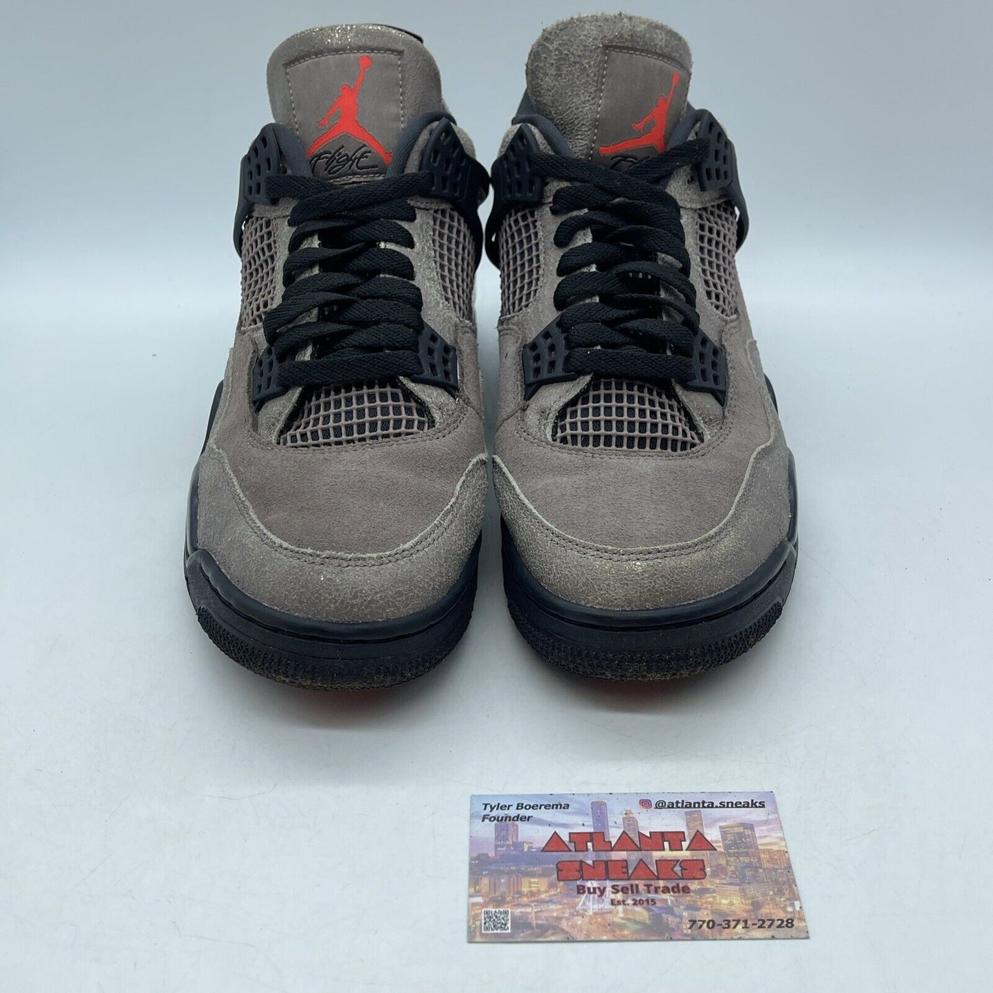 Size 10.5 - Jordan 4 Retro Mid Taupe Haze Brown Black Suede Leather (DB0732-200)