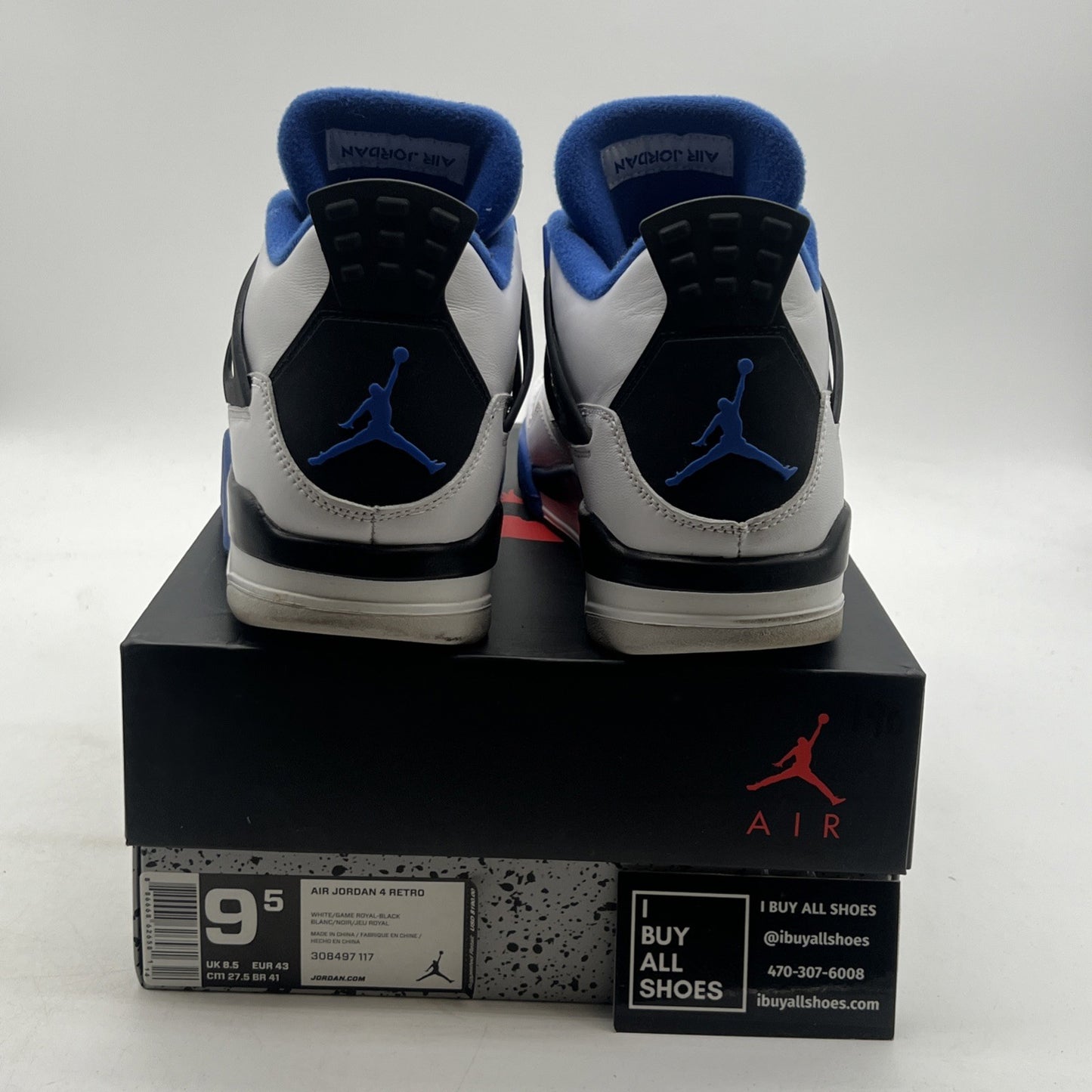 Size 9.5 - Air Jordan 4 Retro Mid Motorsports (308497-117)