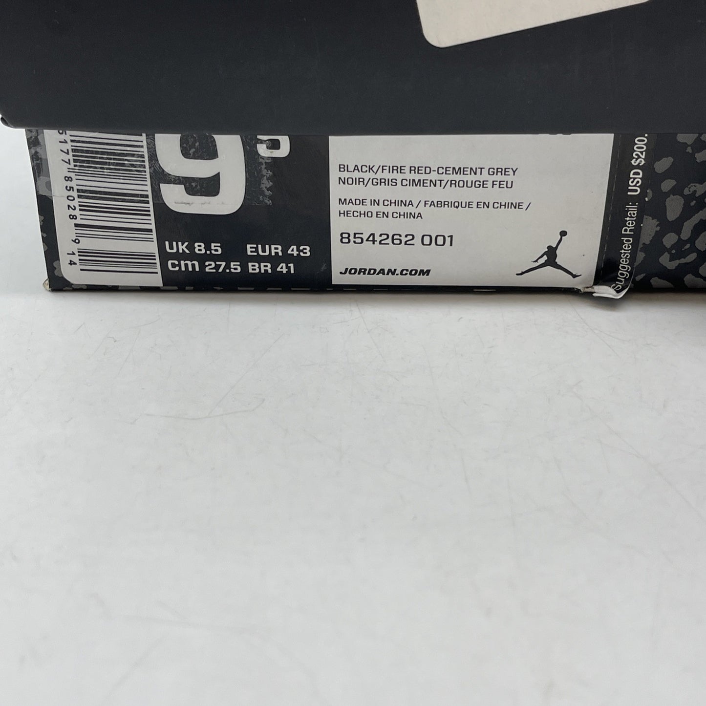 Size 9.5 - Air Jordan 3 Retro OG Mid Black Cement (854262-001)