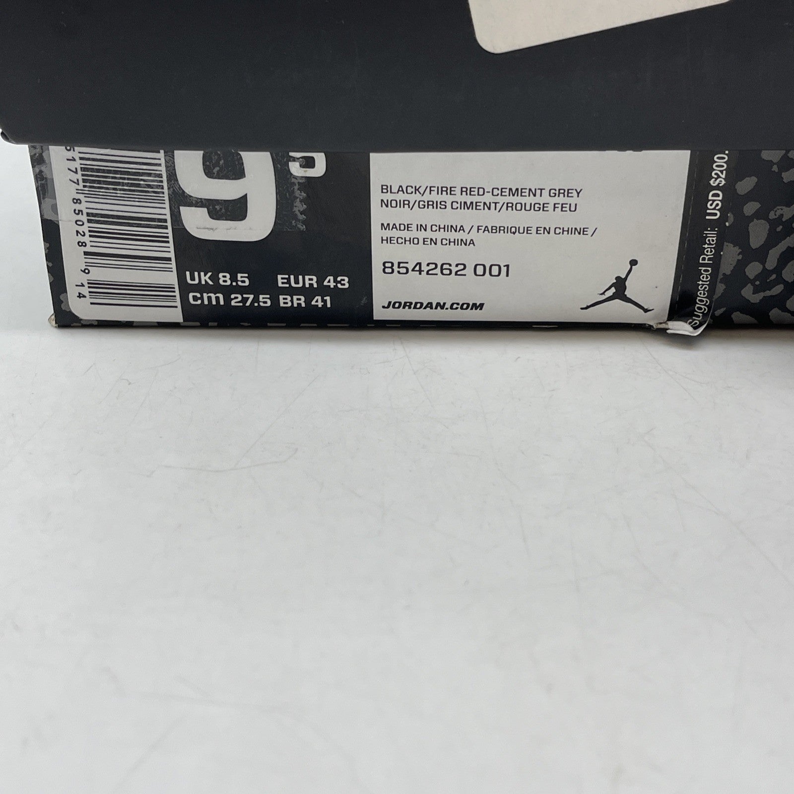 Size 9.5 - Air Jordan 3 Retro OG Mid Black Cement (854262-001)