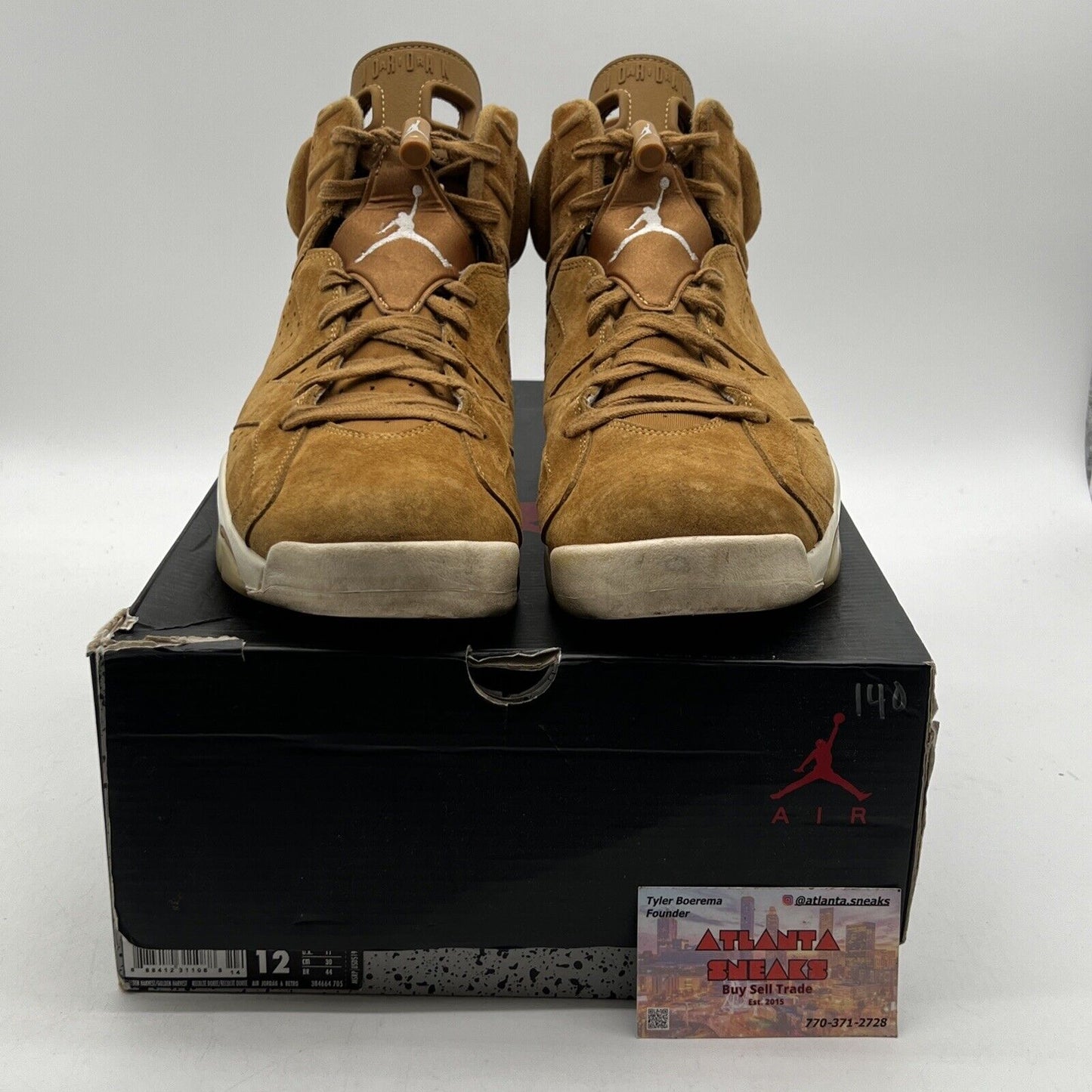 Size 12 - Air Jordan 6 Retro Wheat Suede White (384664-705)