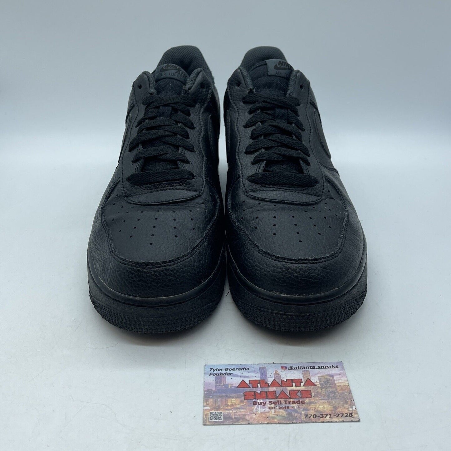 Size 12 - Nike Air Force 1 Low Anthracite Black Suede Leather (CI0059-001)