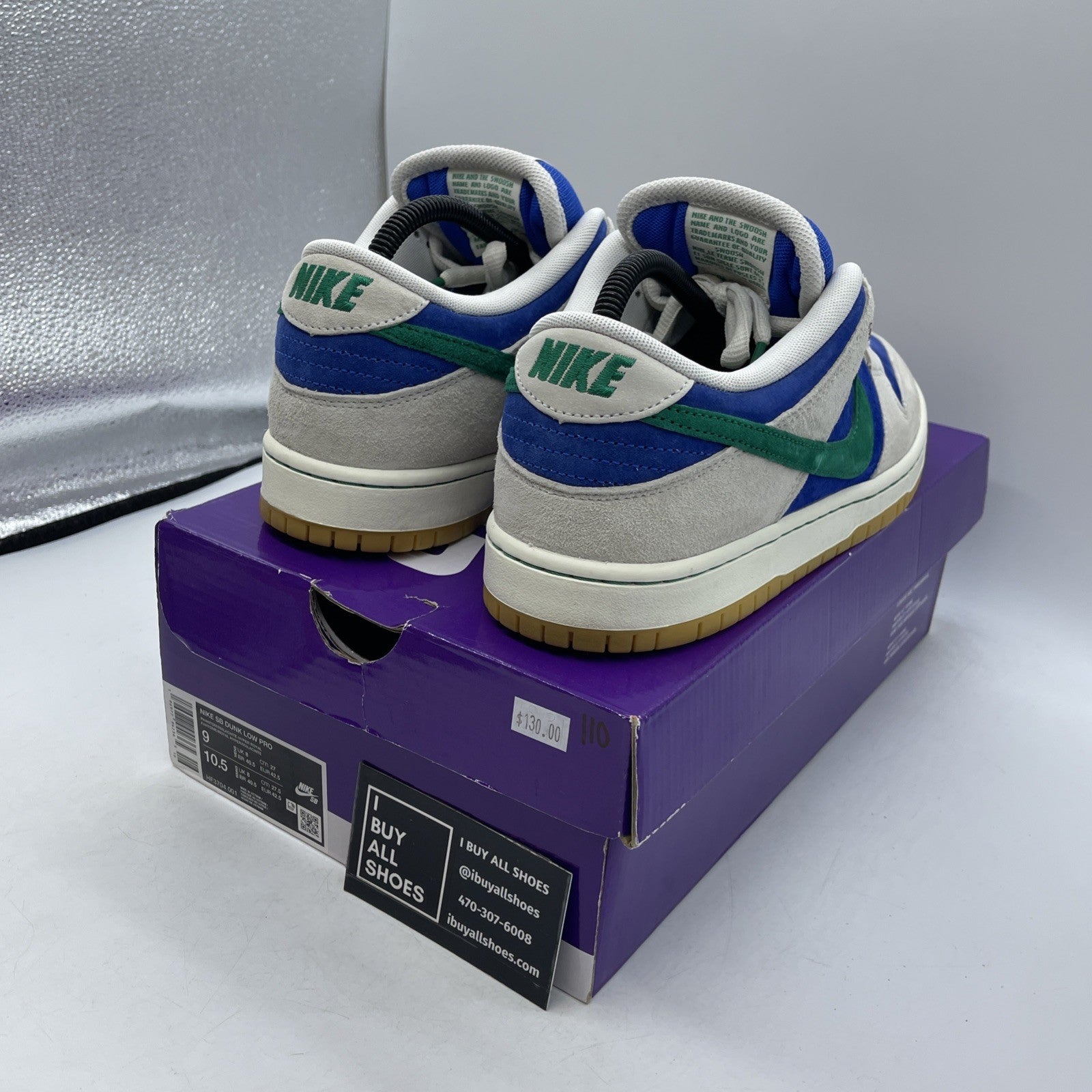 Size 9 - Nike Dunk Pro SB Low Hyper Royal Malachite (HF3704-001)
