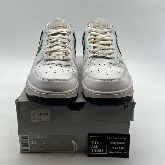 Size 13 - Nike Air Force 1 '07 White Green Black (315122-174)