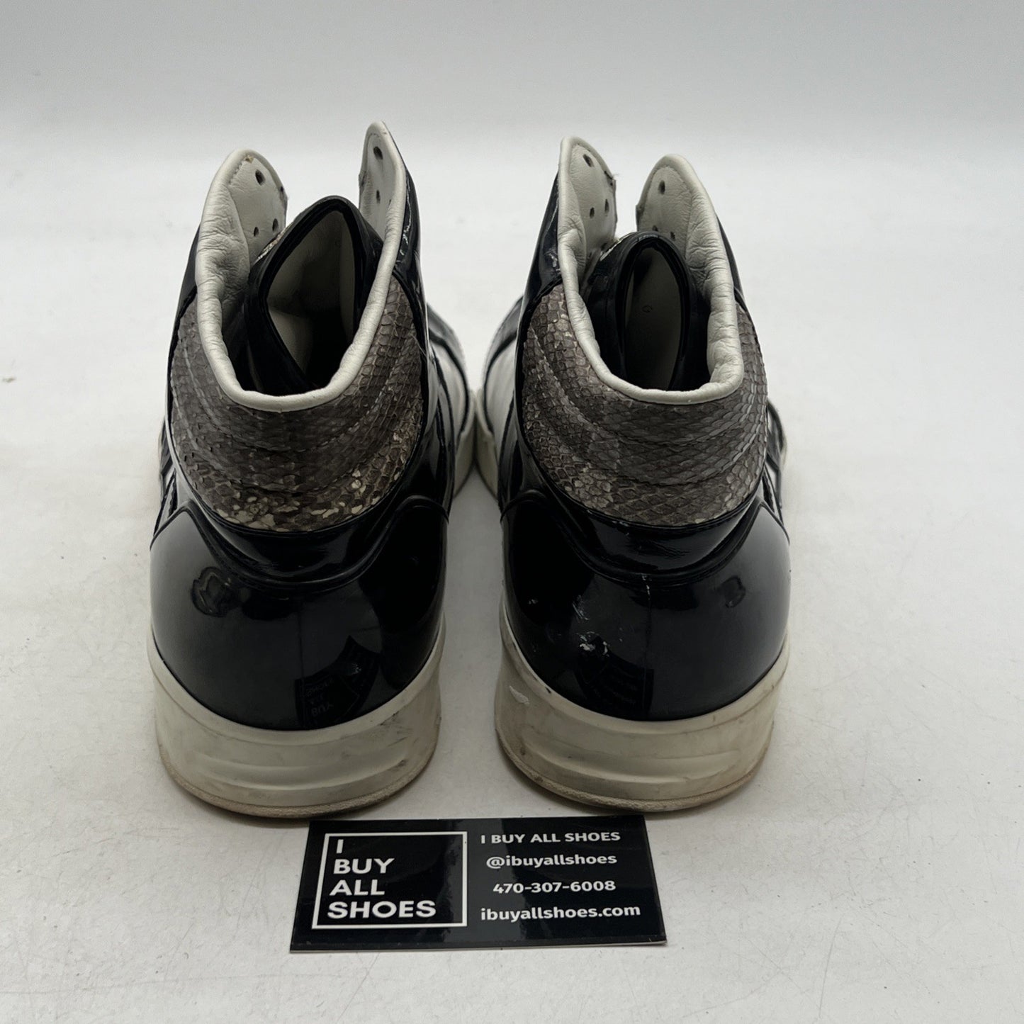 Size 12.5G - GUCCI Rebound Snakeskin High Top Sneakers GG