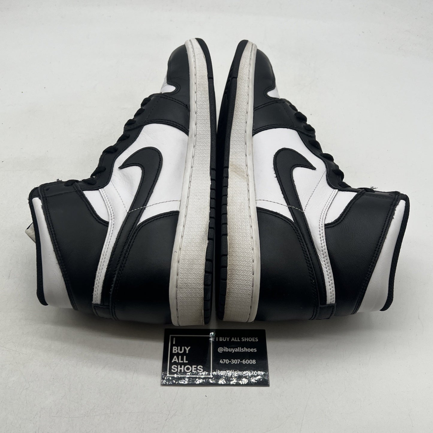 Size 12 - Air Jordan 1 Retro OG 2014 High Black White (555088-010)