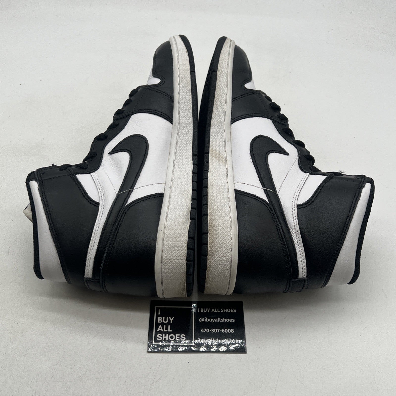 Size 12 - Air Jordan 1 Retro OG 2014 High Black White (555088-010)