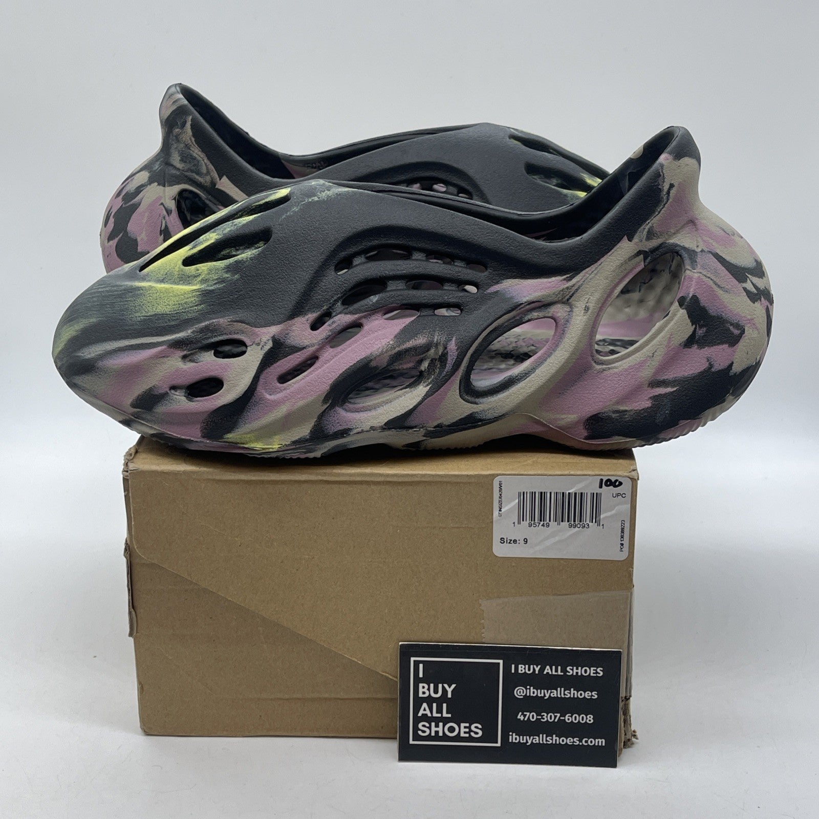 Size 9 - Adidas Yeezy Foam Runner MX Carbon Black Purple Rubber (IG9562)