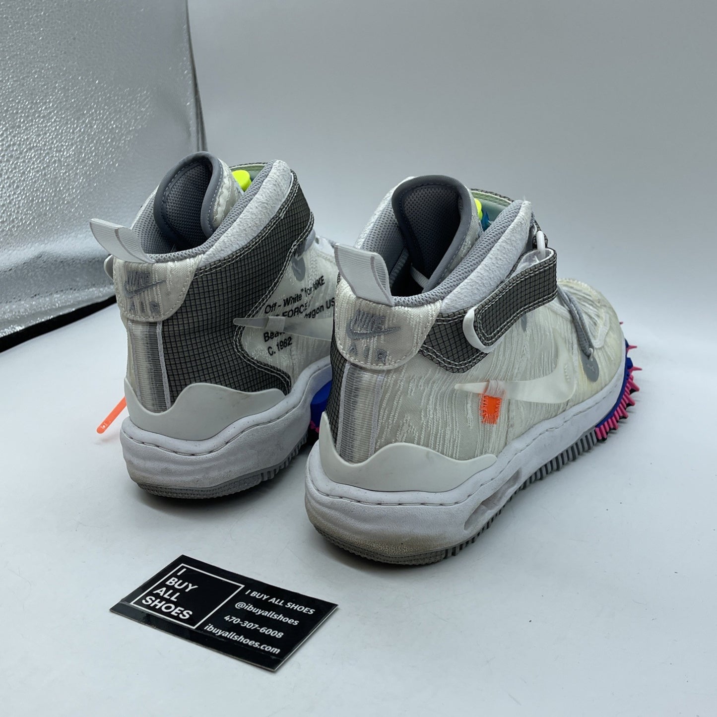 Size 10.5 - Nike Air Force 1 x Off-White White Grey Suede  2022 (DO6290-100)