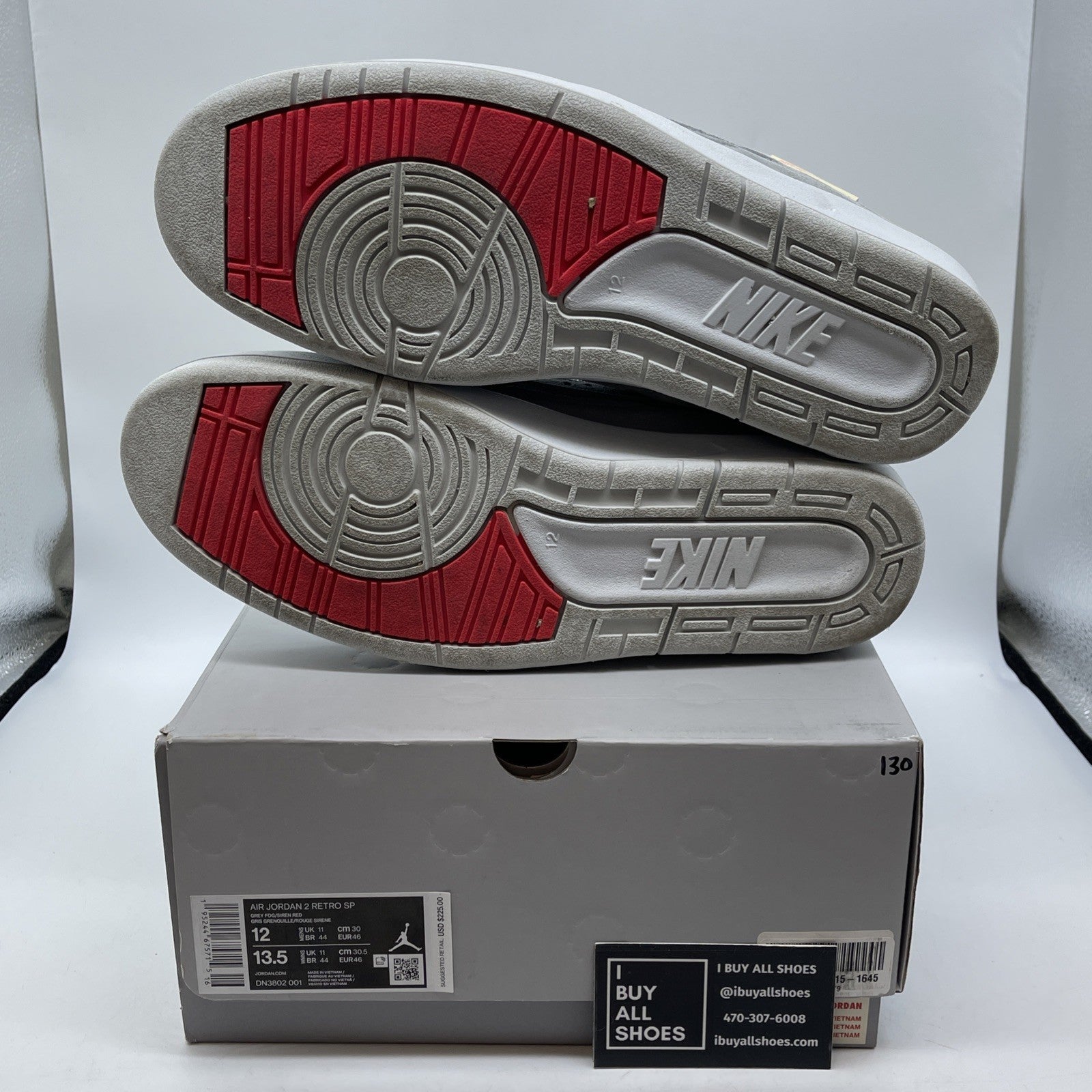 Size 12 - Jordan 2 Gray Fog 2022 Blue Suede Leather (DN3802-001)