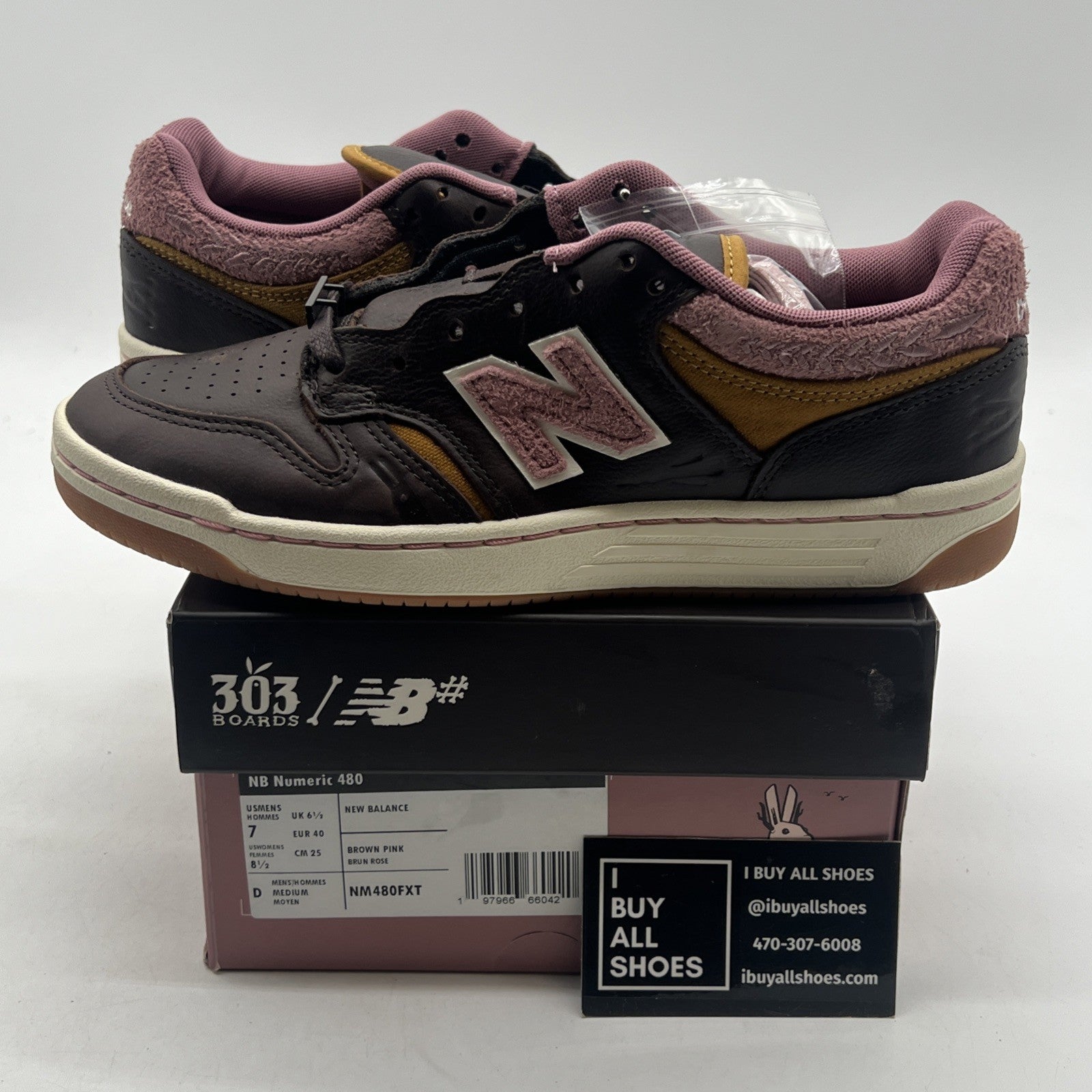 Size 7 - New Balance 303 Boards x Jeremy Fish x Numeric 480 Silly Pink Bunnies