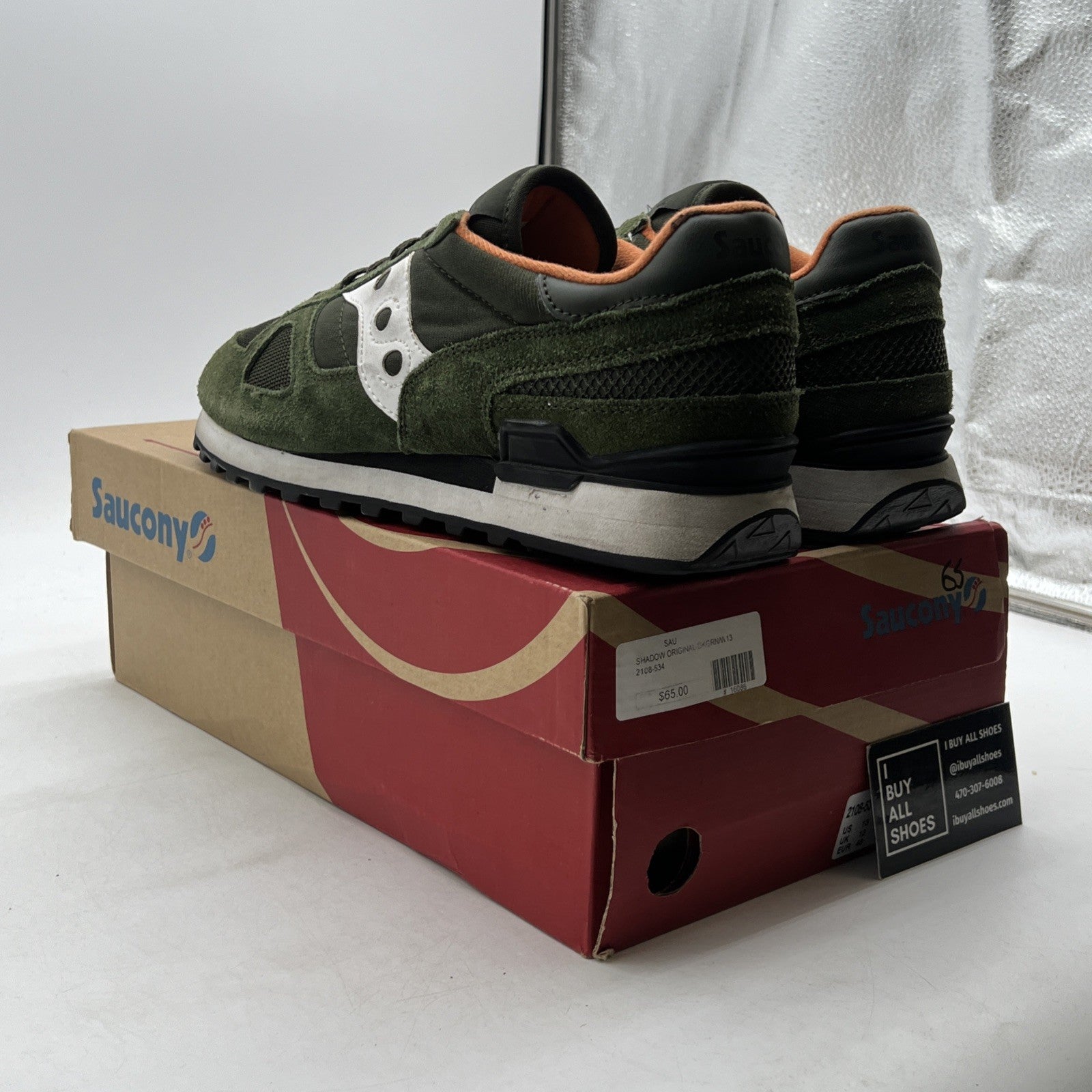 Size 13 - Saucony Shadow Shoes Green Athletic Sneakers Shoes (S2108-534)