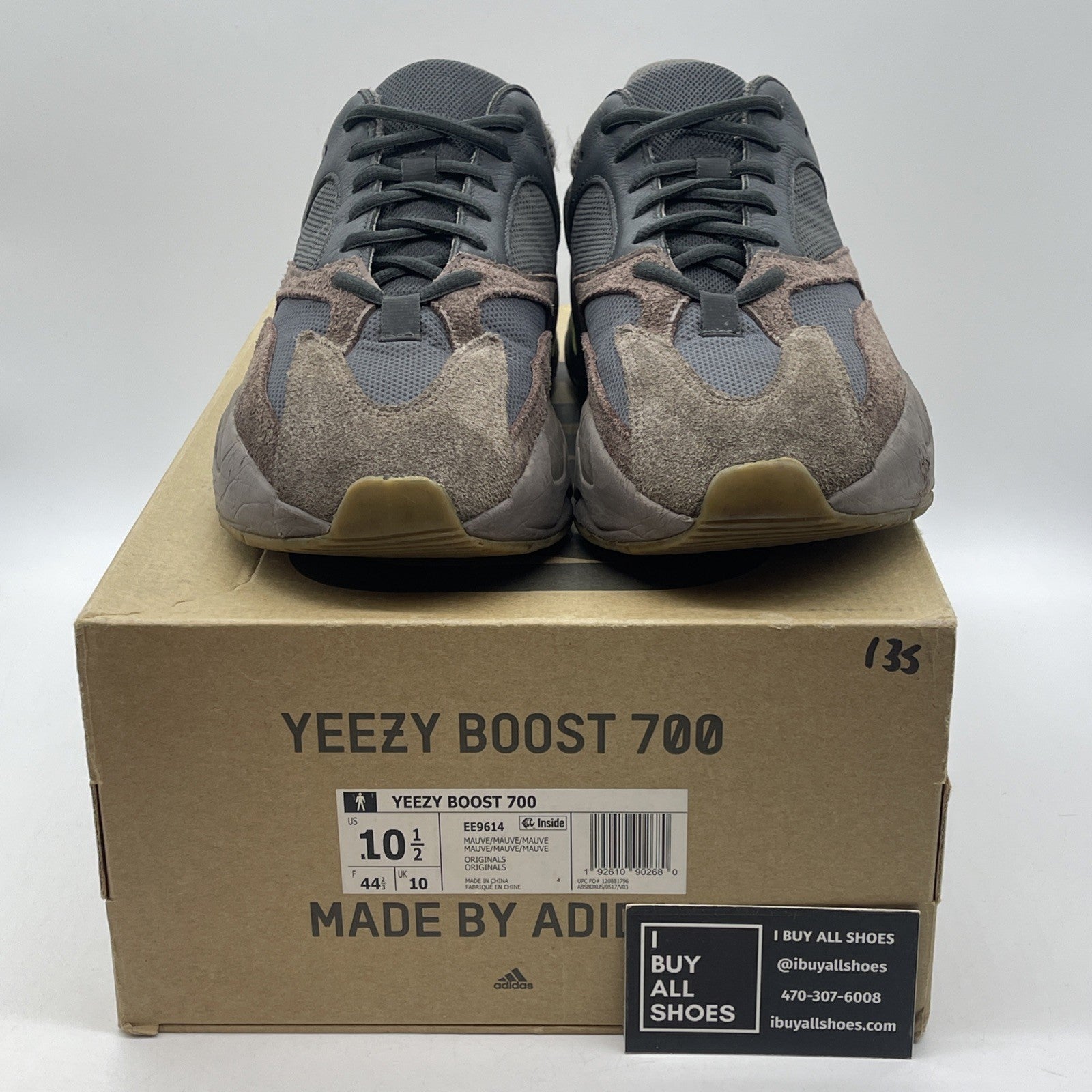 Size 10.5 - adidas Yeezy Boost 700 V1 Mauve Brown Suede Leather (EE9614)