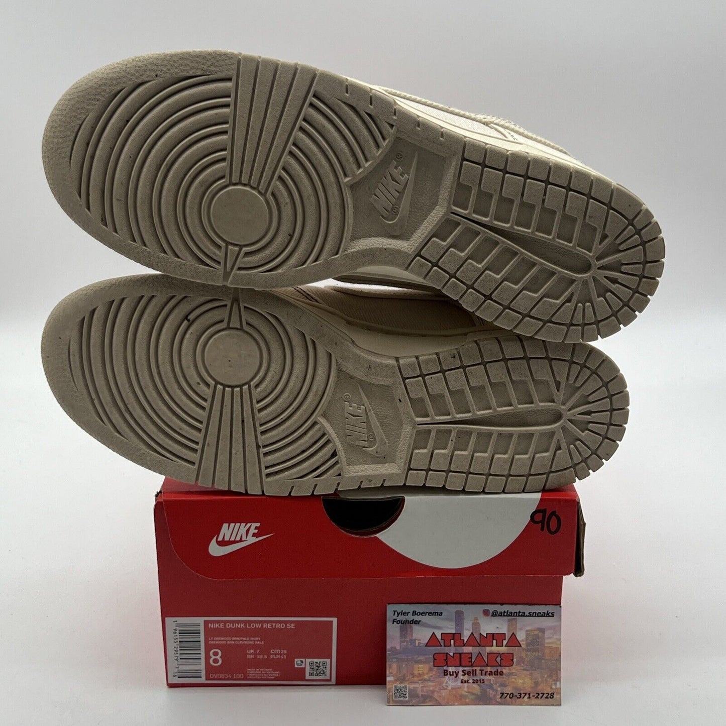 Size 8 - Nike Dunk Low Sashiko - Light Orewood Brown 2023 Suede (DV0834-100)