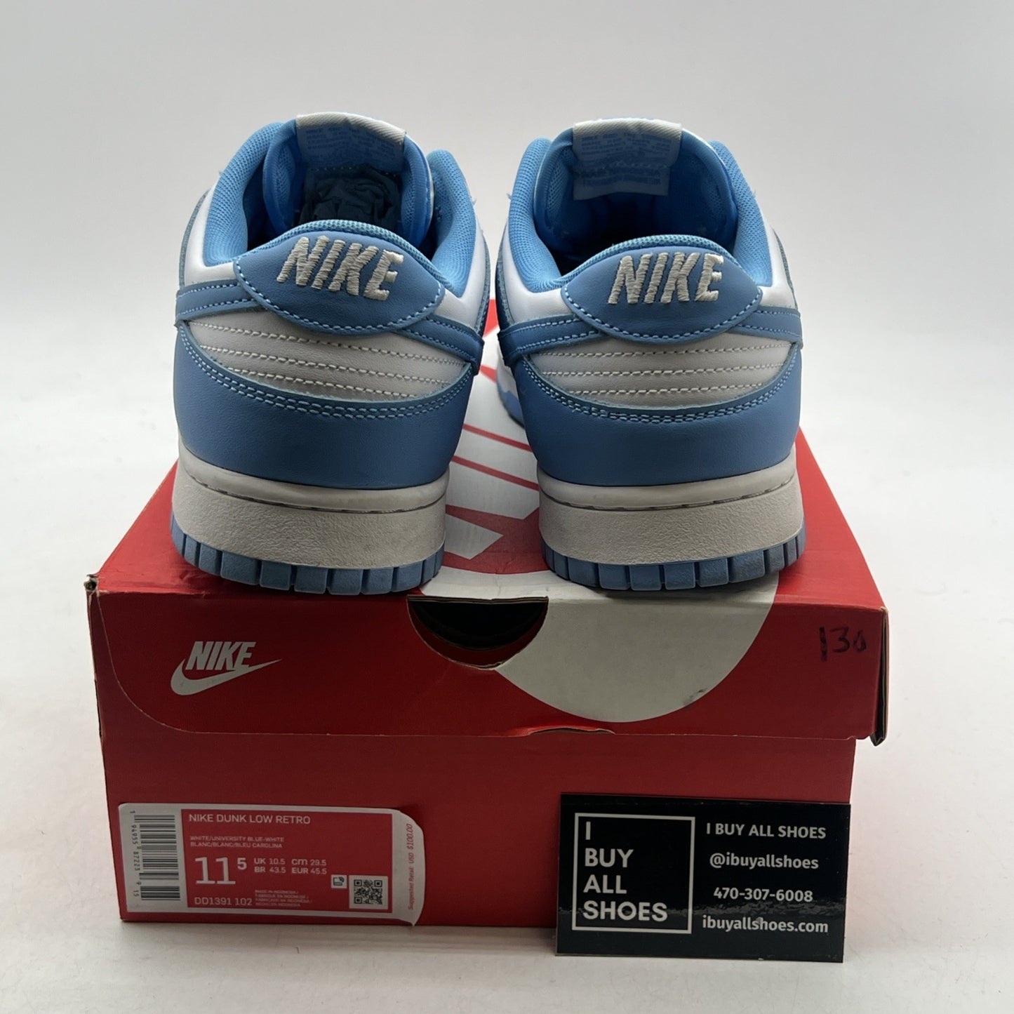 Size 11.5 - Nike Dunk Low University Blue (DD1391-102)