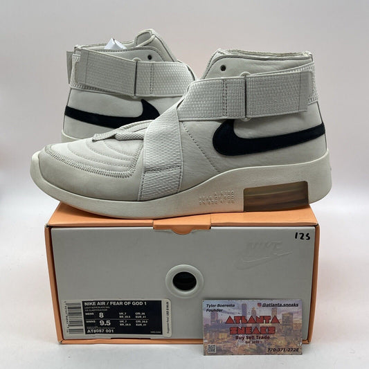 Size 8 - Nike Air Fear Of God Raid Light Bone Tan Brown Suede Black (AT8087-001)