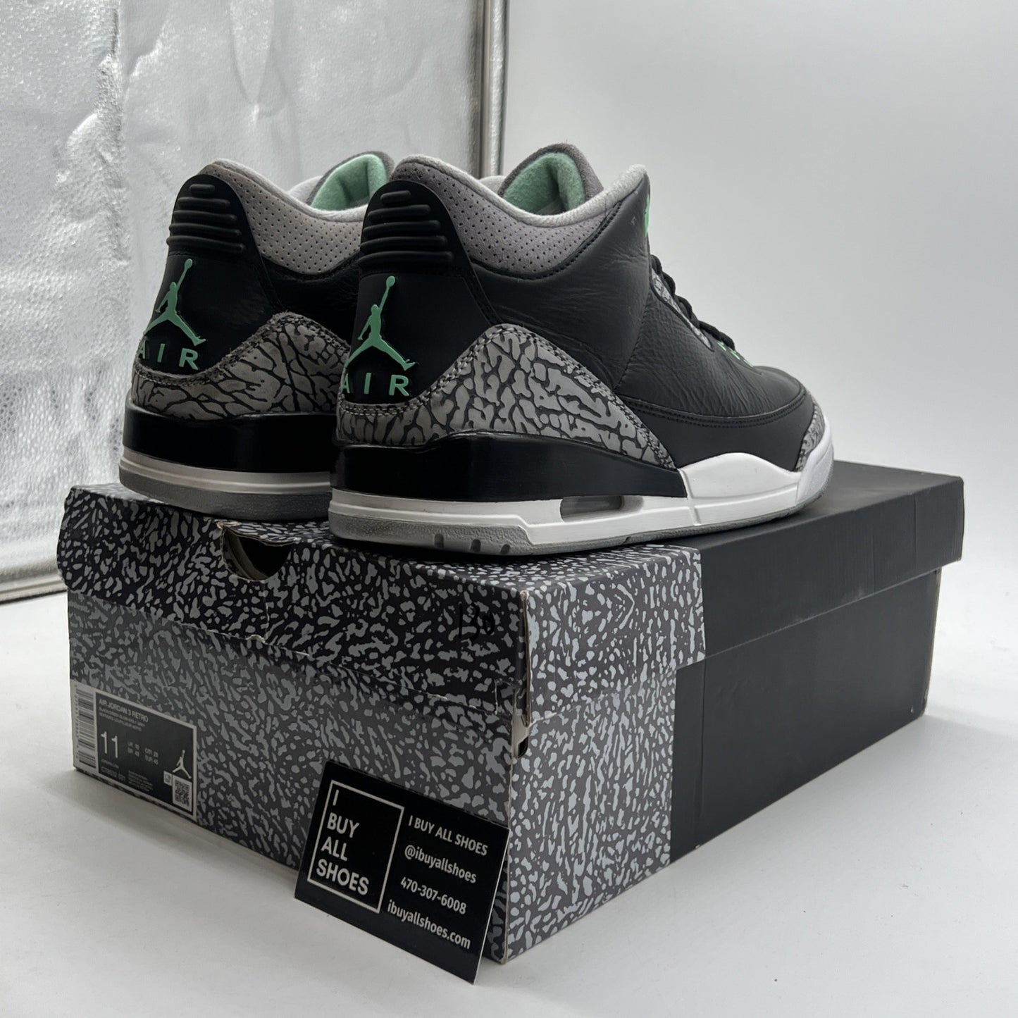 Size 11 - Air Jordan 3 Retro Green Glow (CT8532-031)