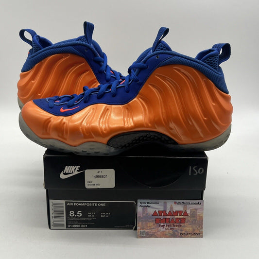 Size 8.5 - Nike Air Foamposite One Knicks Blue Icey (314996-801)