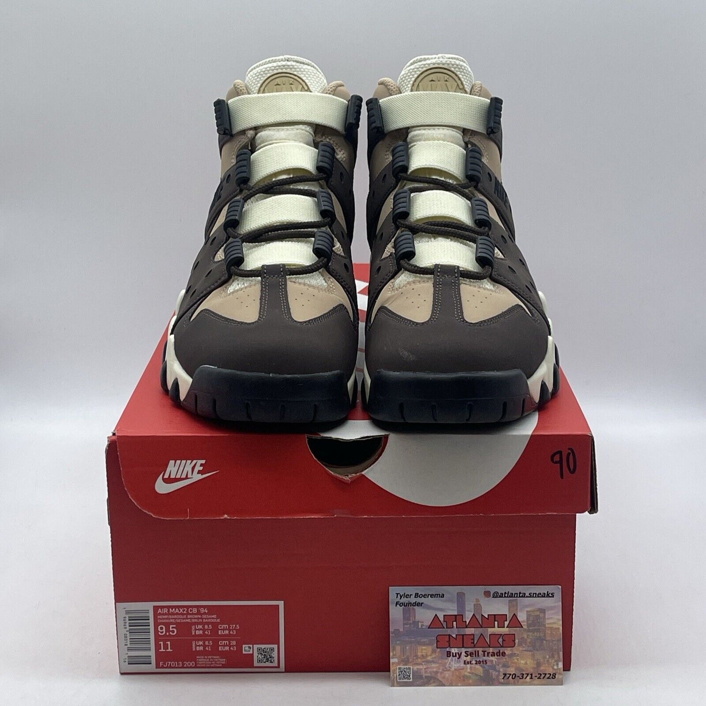 Size 9.5 - Nike Air Max 2 CB '94 Baroque Brown Charles Barkley (FJ7013-200)