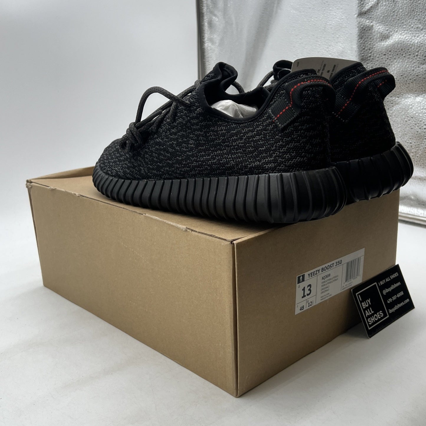 Size 13 - adidas Yeezy Boost 350 2015 Pirate Black (AQ2659)