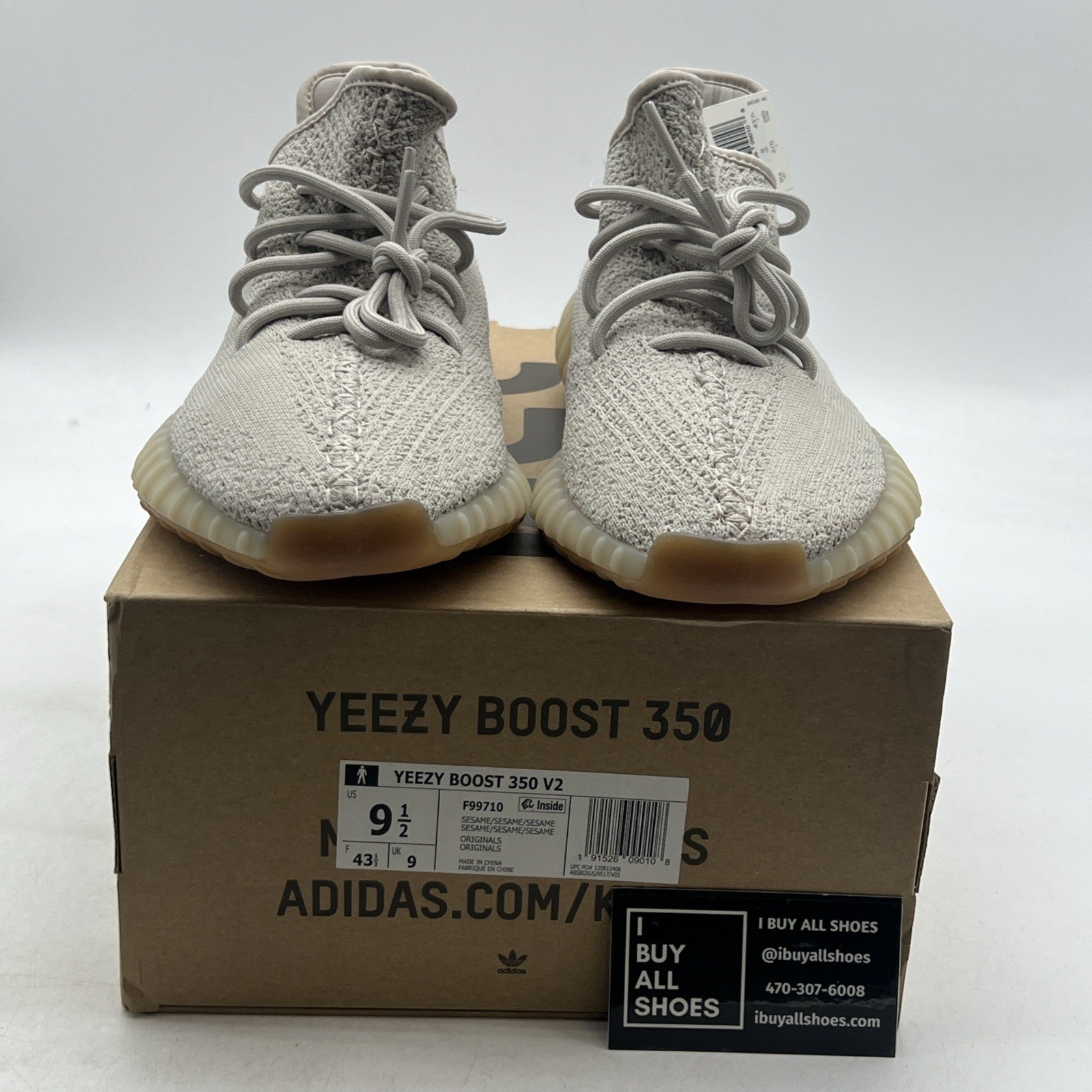 Size 9.5 - adidas Yeezy Boost 350 V2 Low Sesame (F99710)