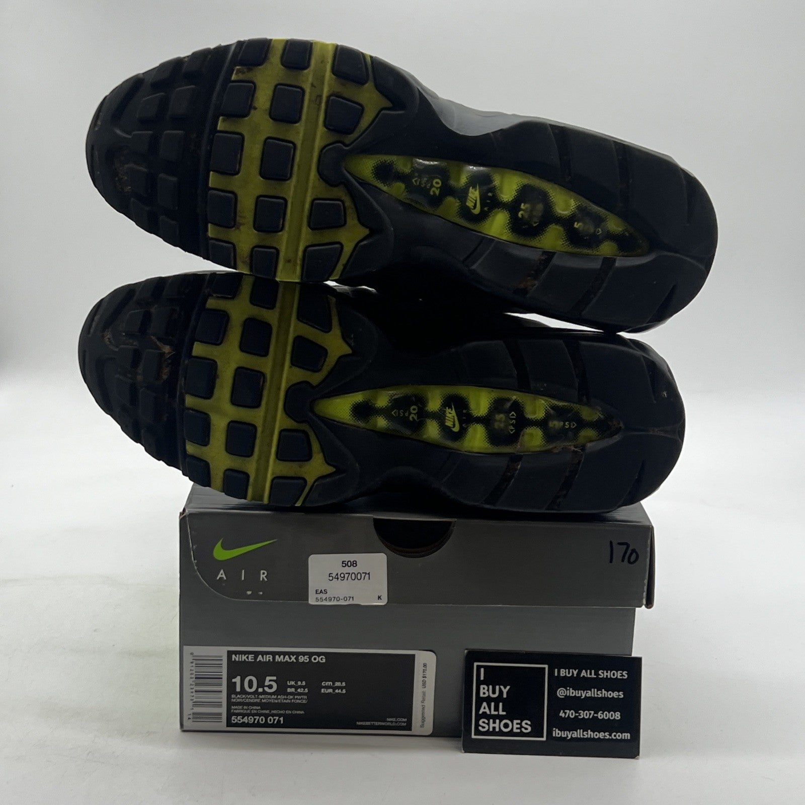 Size 10.5 - Nike Air Max 95 OG 2015 Neon (554970-071)