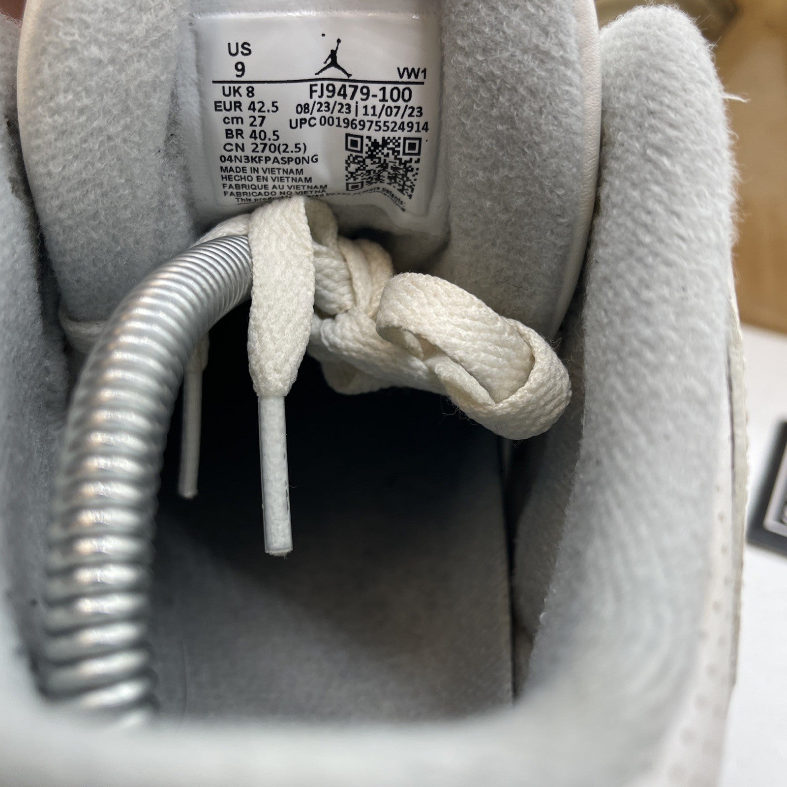 Size 9 - Air Jordan 3 Retro Craft Ivory/Grey White Leather (FJ9579-100)