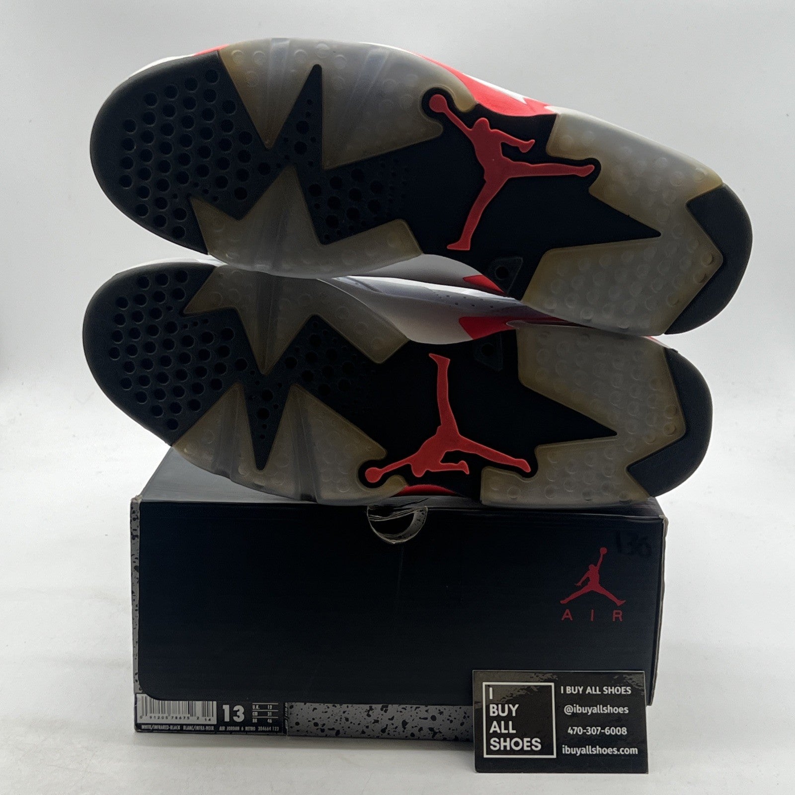Size 13 - Air Jordan 6 Retro 2014 White Infrared (384664-123)