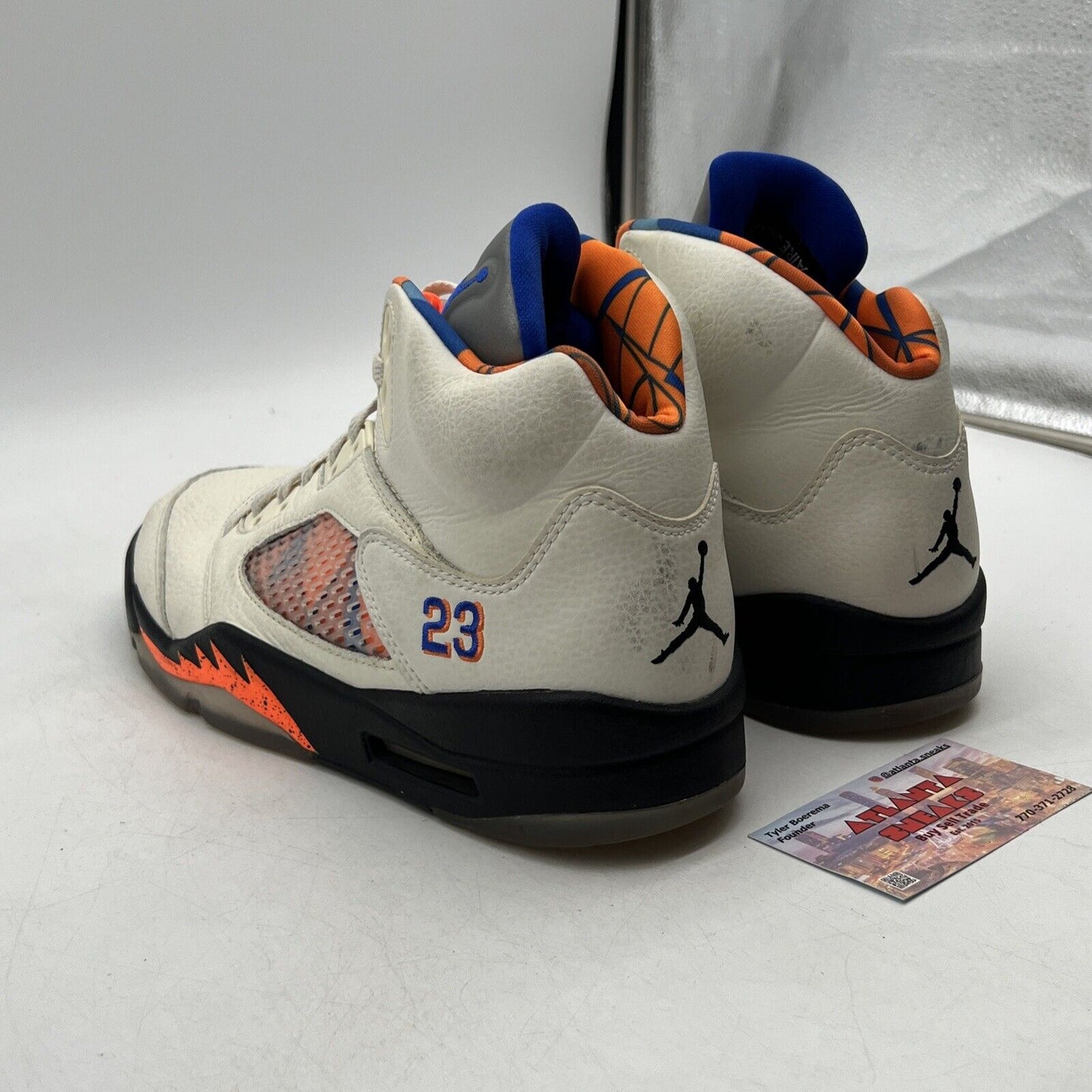 Size 9 - Air Jordan 5 Retro International Flight Blue Black Orange (136027-148)