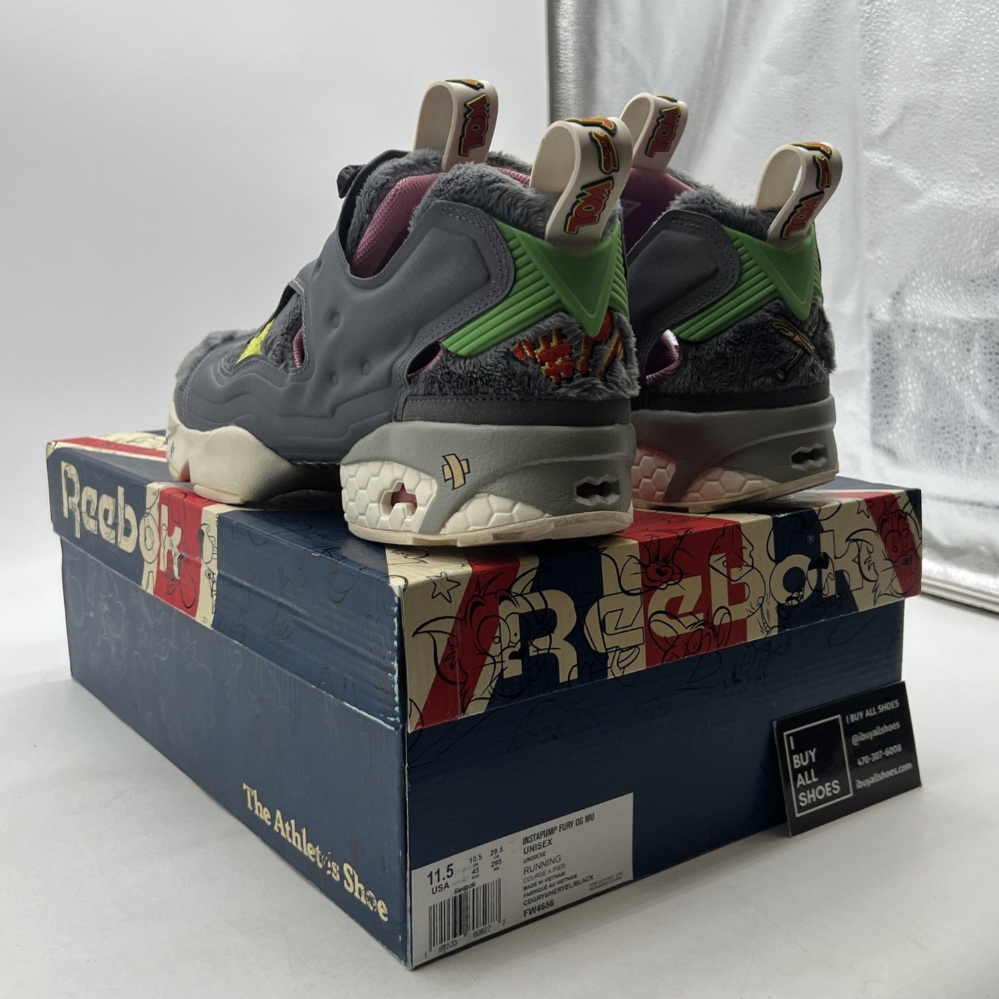 Size 11.5 - Reebok Tom & Jerry x InstaPump Fury Tom (FW4656)