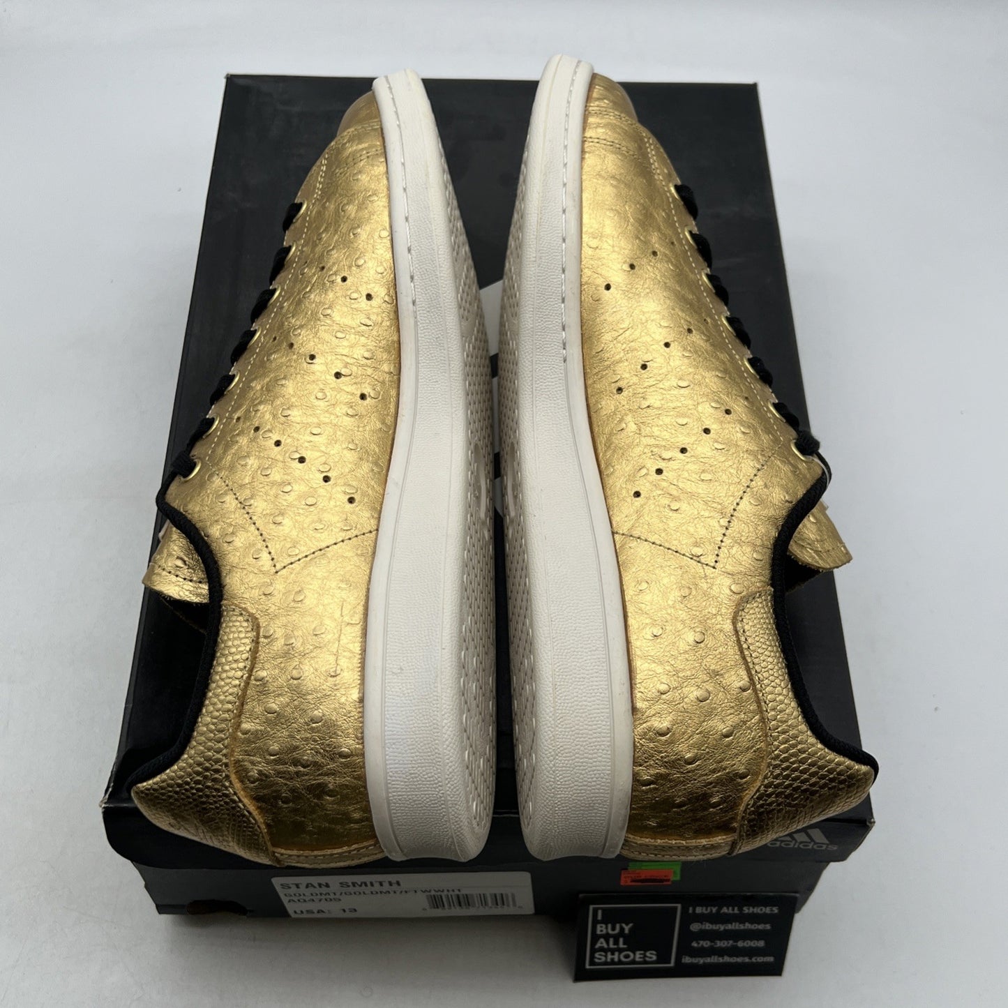 Size 13 - Adidas Stan Smith Gold Metallic (AQ4705)