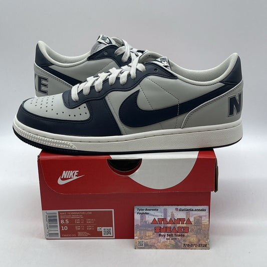 Size 8.5 - Nike Terminator Low Georgetown Blue Grey Leather (FN6830-001