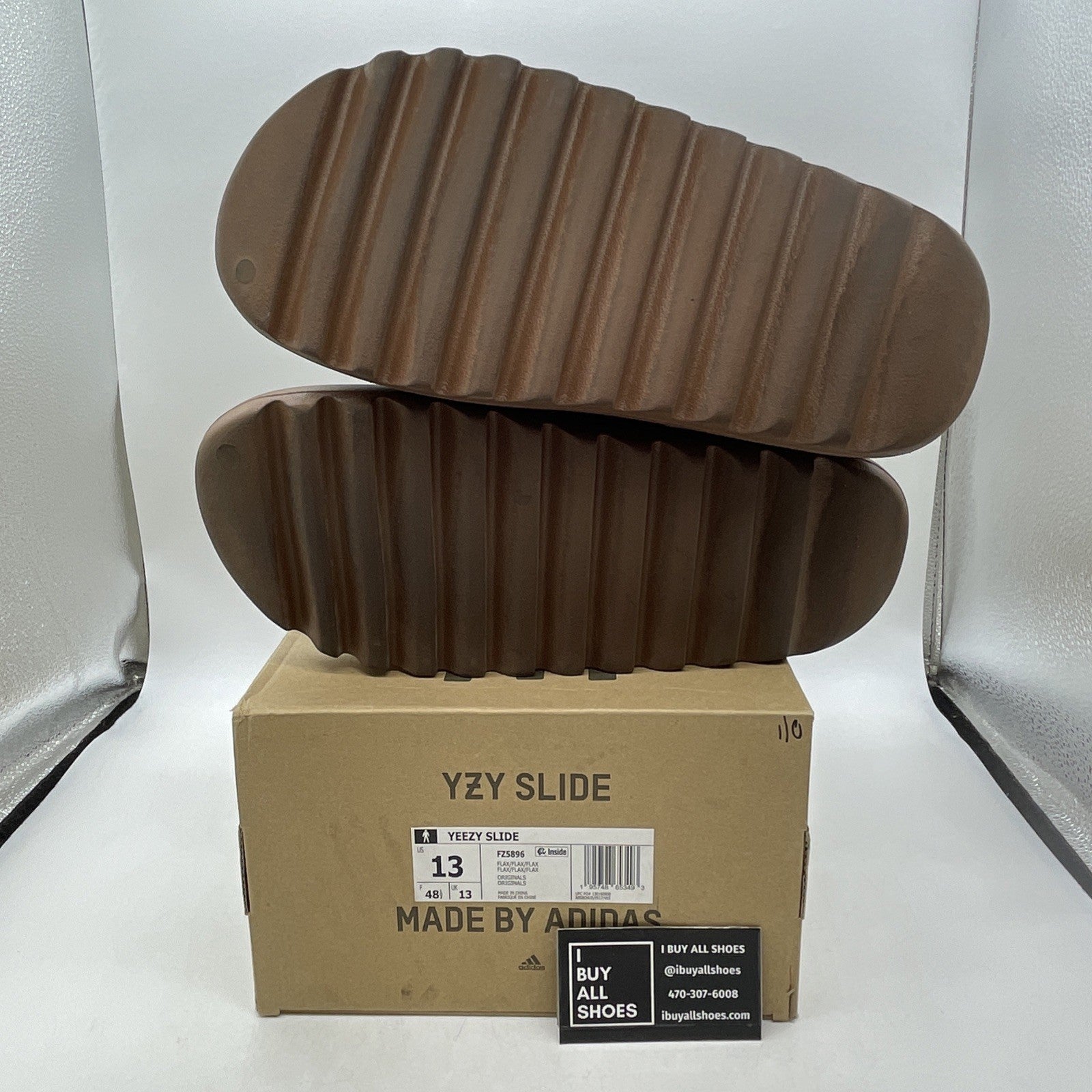 Size 13 - Adidas Yeezy Slide Men’s 10 Flax (FZ5896)