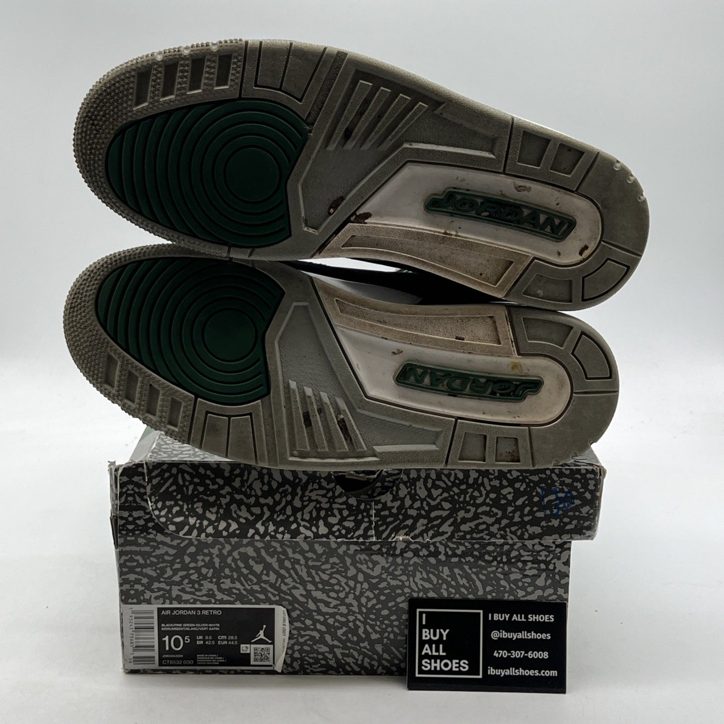 Size 10.5 - Air Jordan 3 Retro Mid Pine Green (CT8532-030)