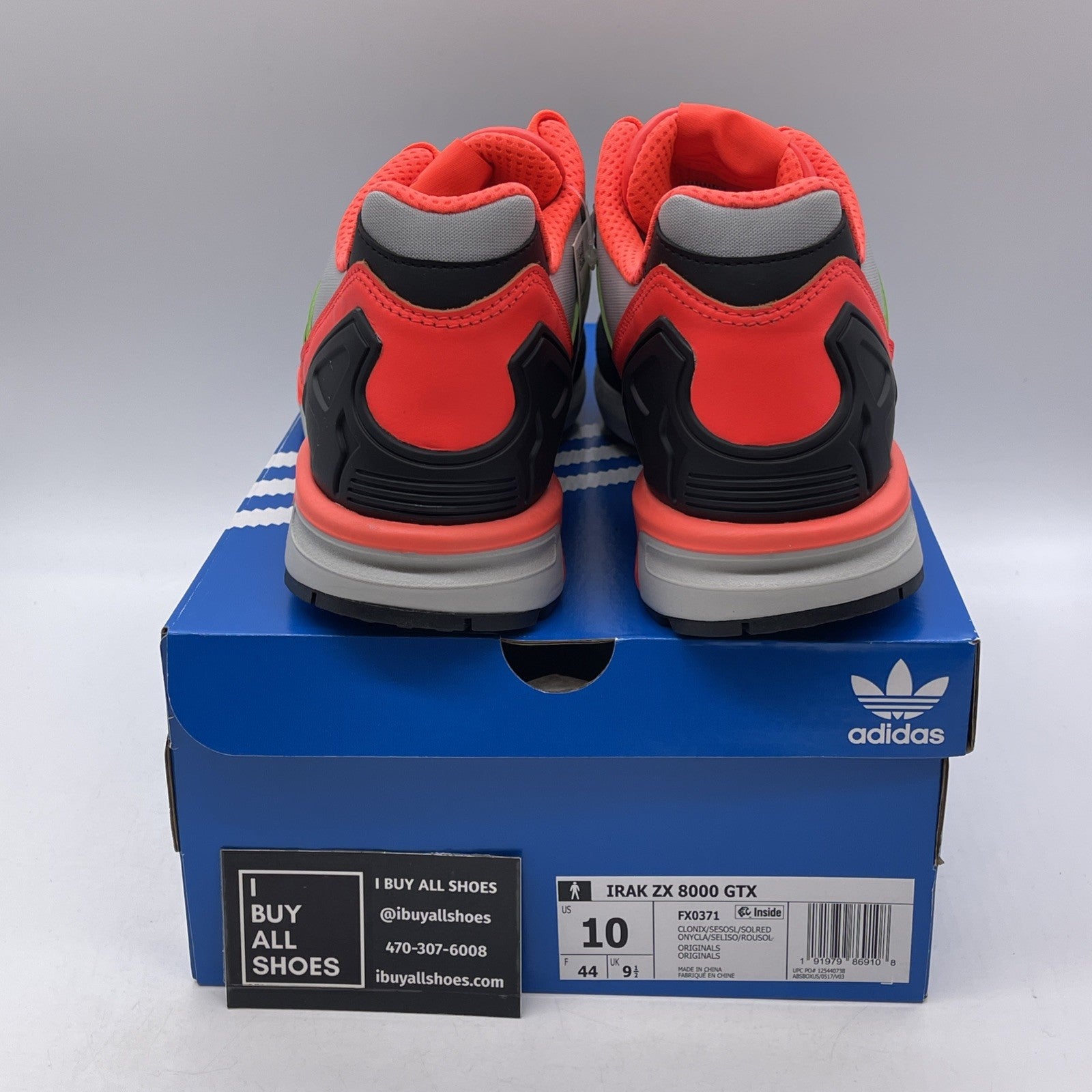 Size 10 - adidas IRAK x ZX 8000 GTX A-ZX Series Orange (FX0371)