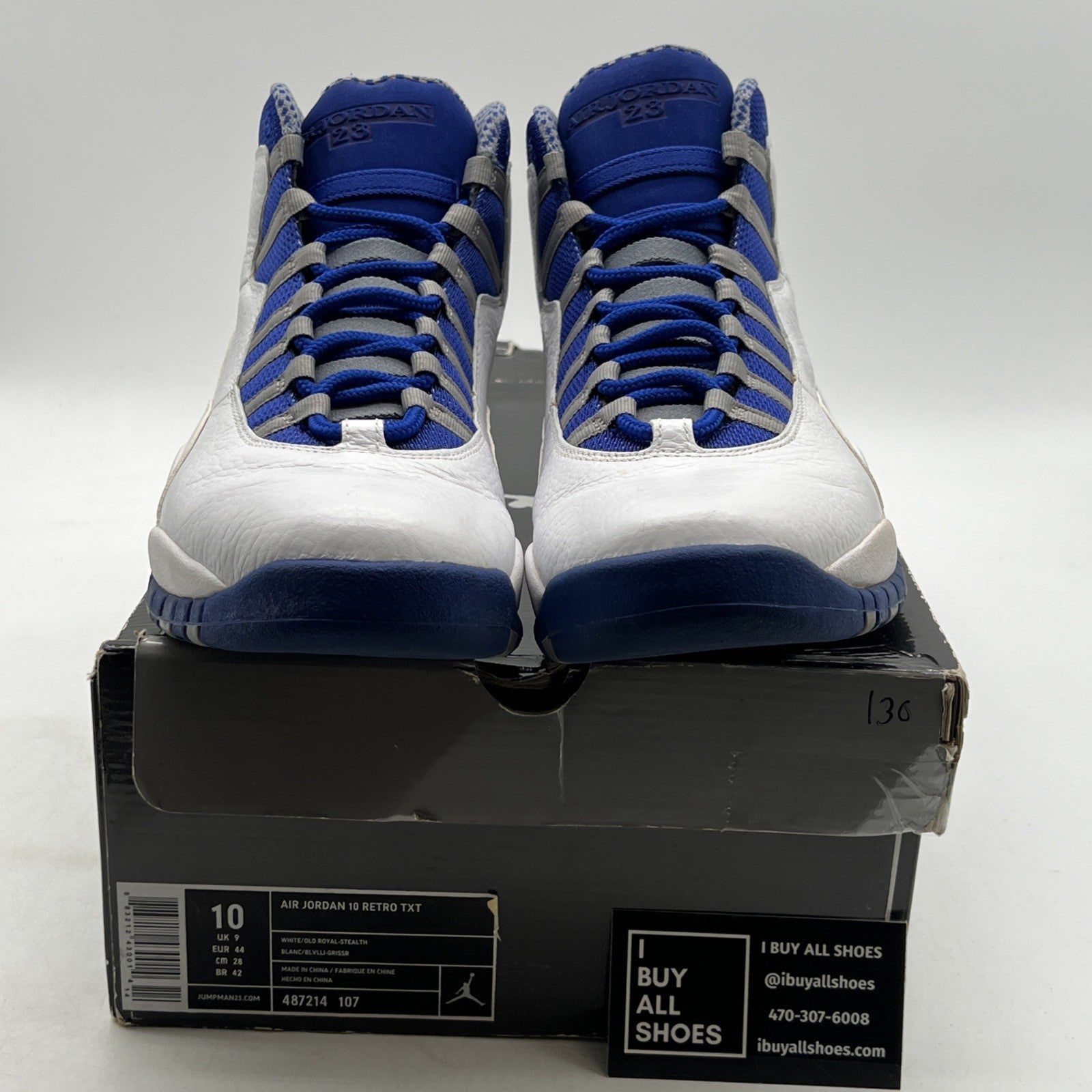 Size 10 - Air Jordan 10 Retro TXT Old Royal (487214-107)