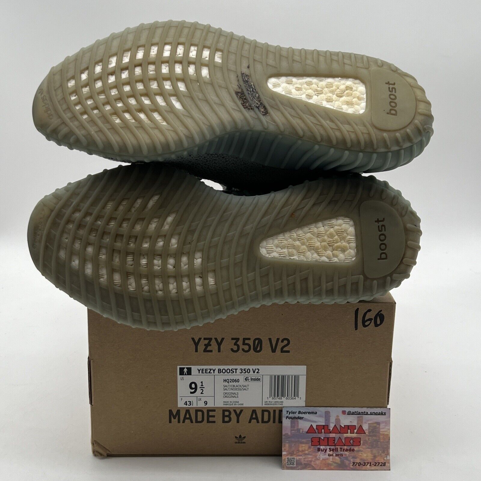 Size 9.5 - Yeezy Boost 350 V2 Salt Black (HQ2060)