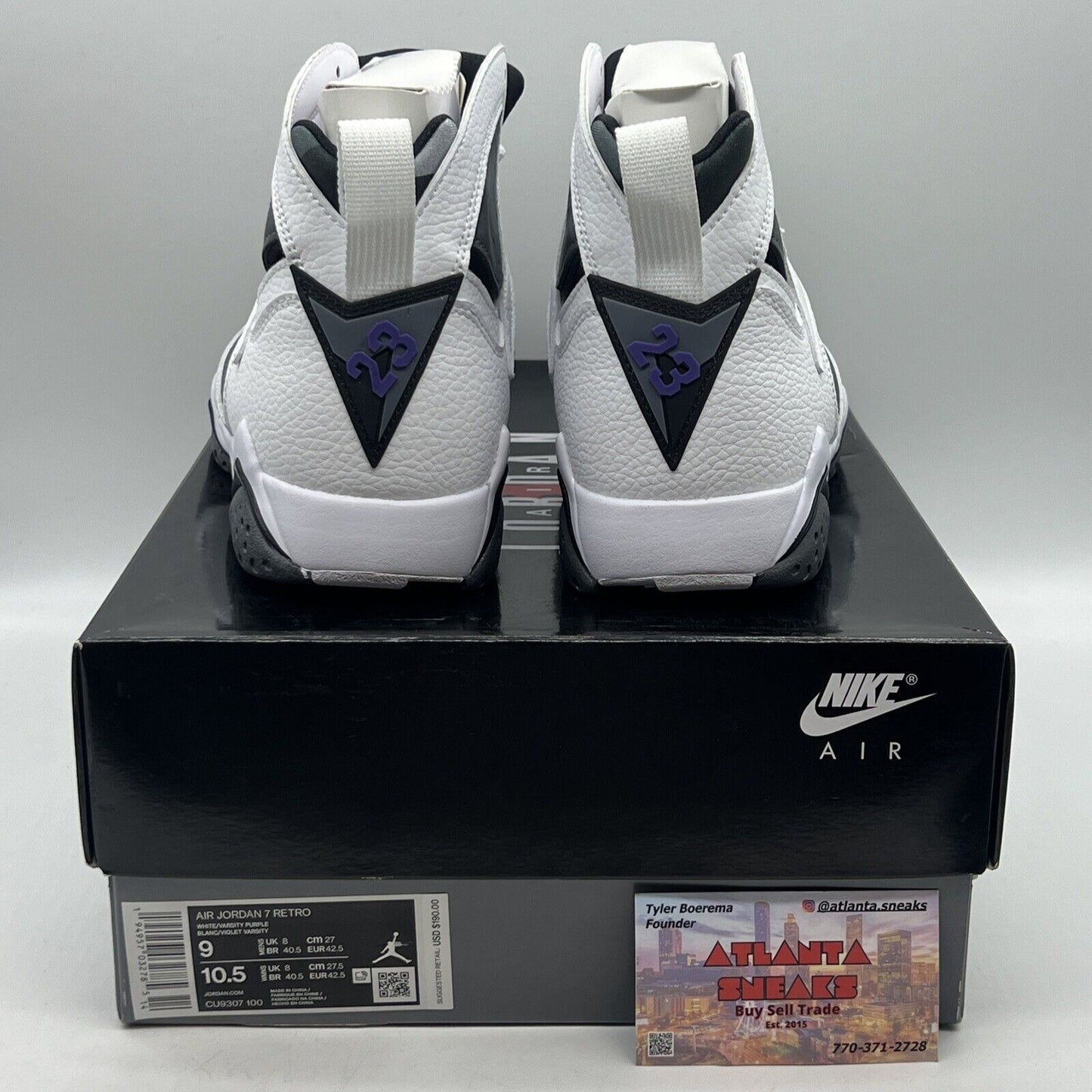 Size 9 - Jordan 7 Grey/White Brand New Og All Flint White