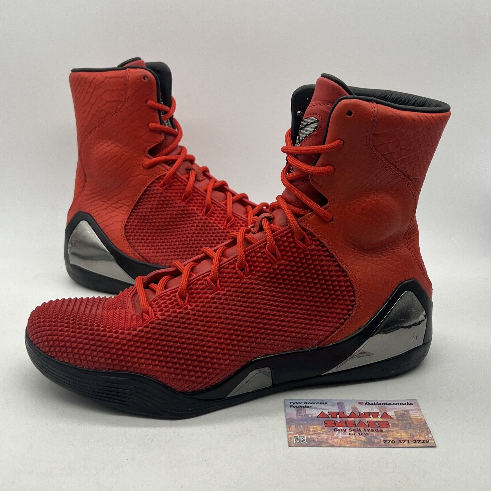 Size 10 - Nike Kobe 9 KRM EXT High Red Mamba Black (716993-600)